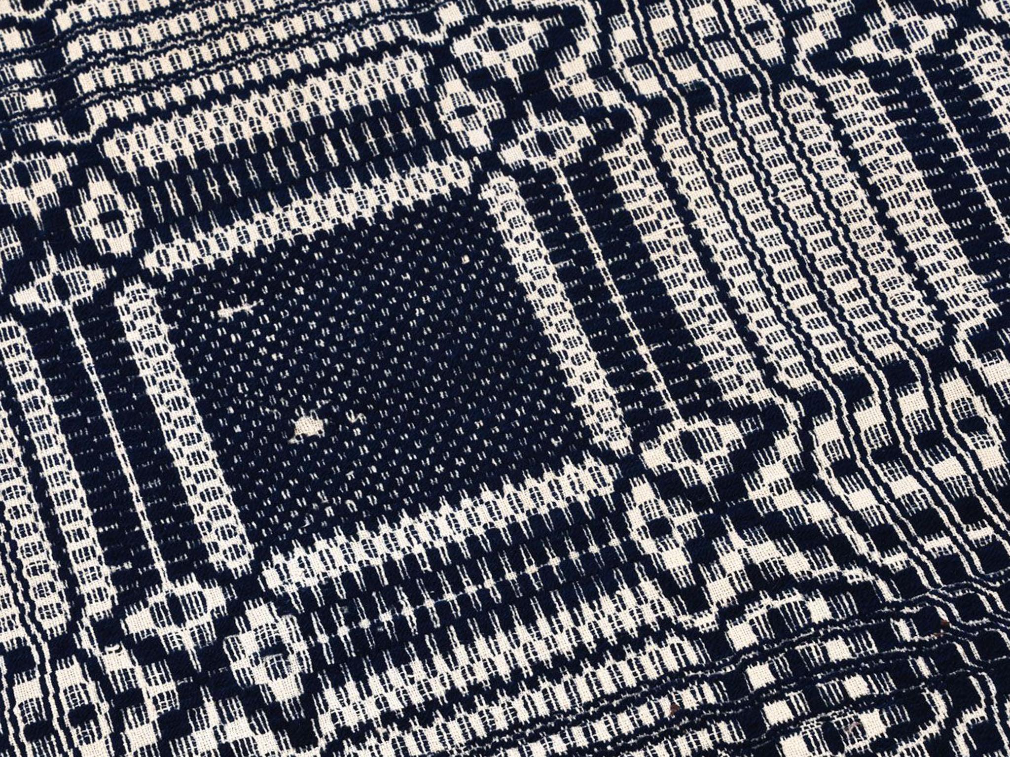 Couvre-lit américain en jacquard du 19e siècle en vente 2