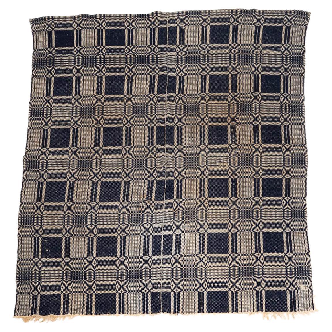 Couvre-lit américain en jacquard du 19e siècle en vente