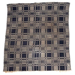 Amerikanisches Jacquard-Deckel aus dem 19. Jahrhundert