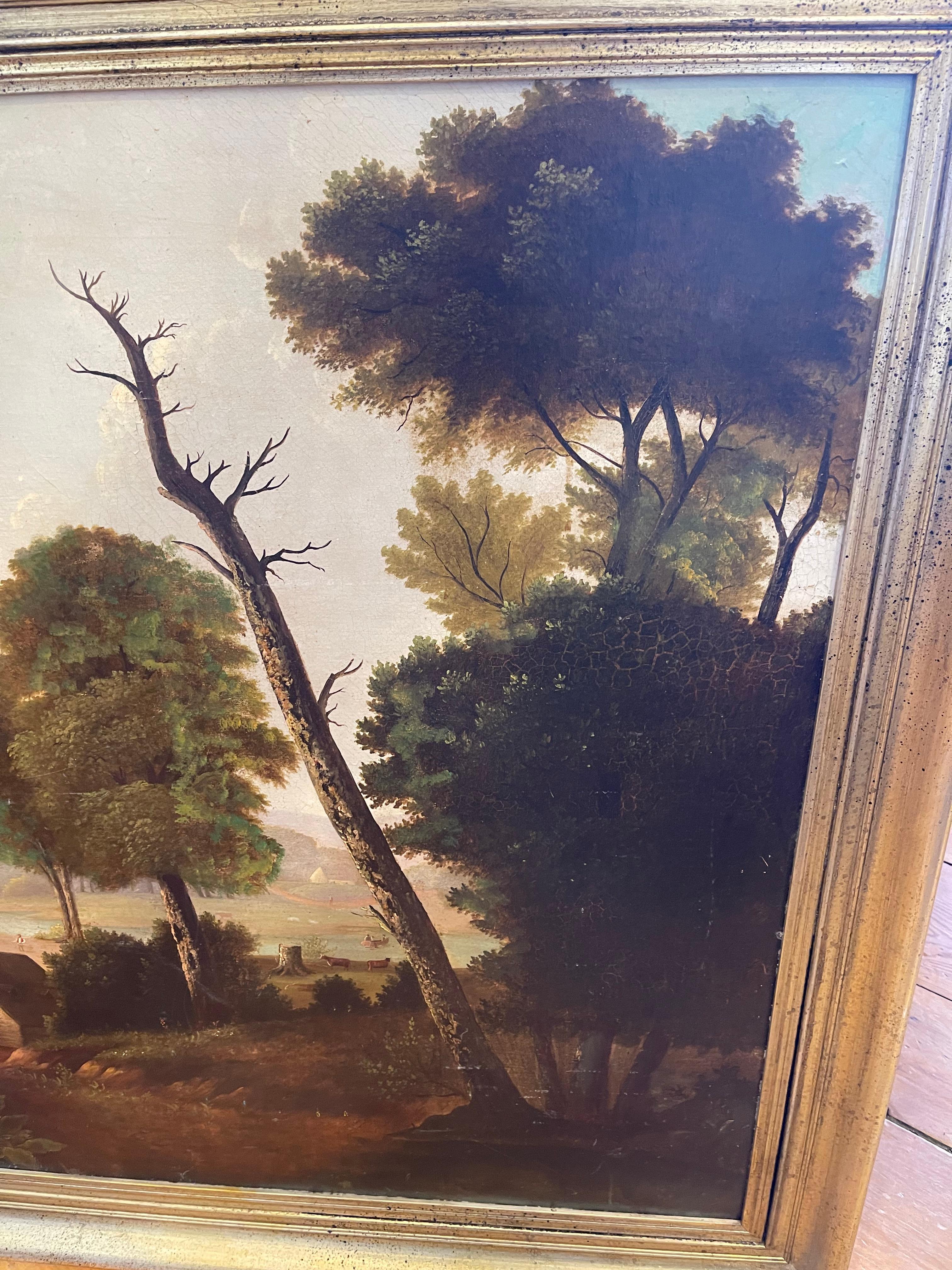 Amerikanisches Landschaftsgemälde des 19. Jahrhunderts im Stil von George Caleb Bingham im Zustand „Gut“ im Angebot in Essex, MA