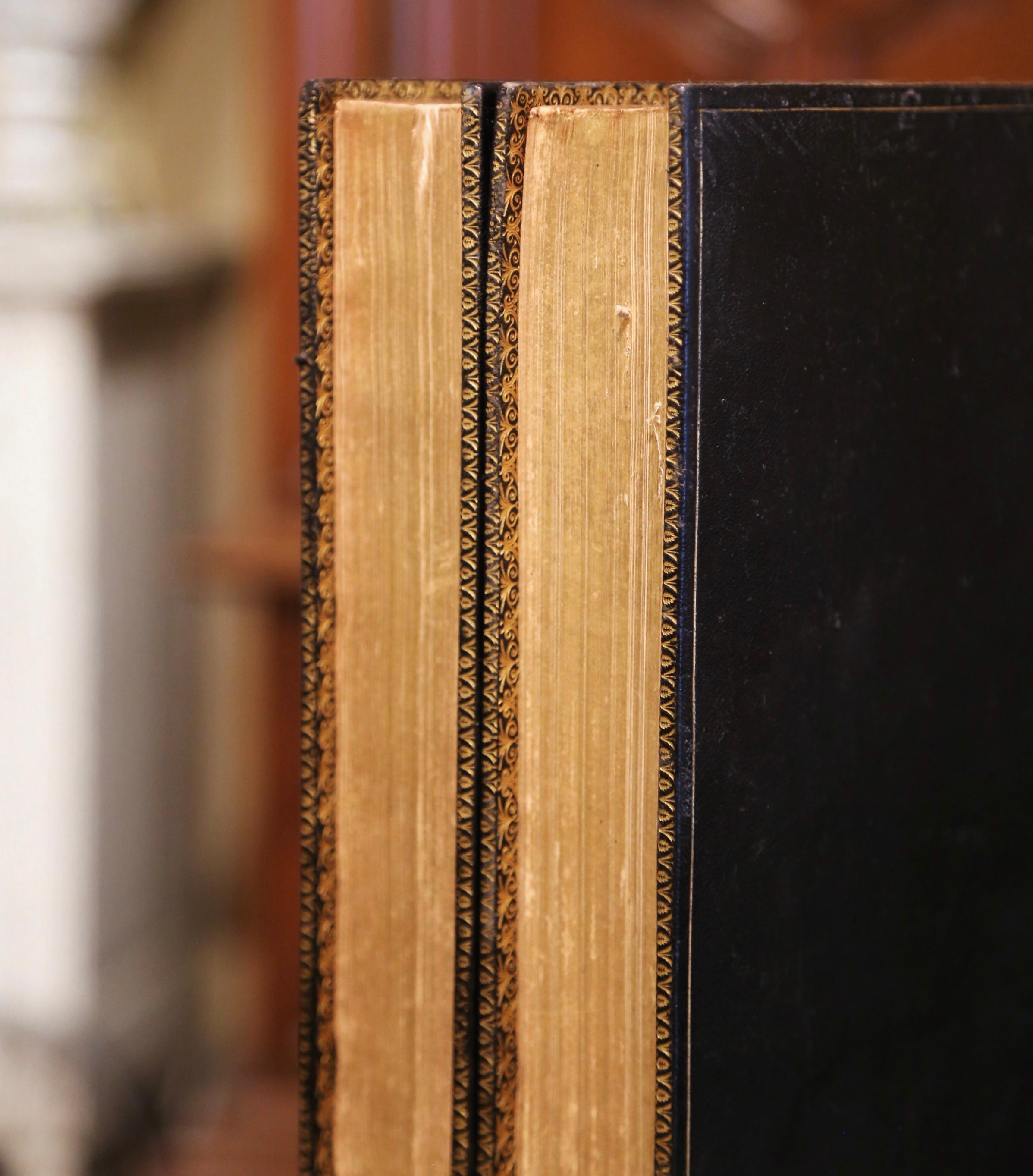 19th Century American Leather Bound Holy Bibles Dated 1822, Two Volumes 3