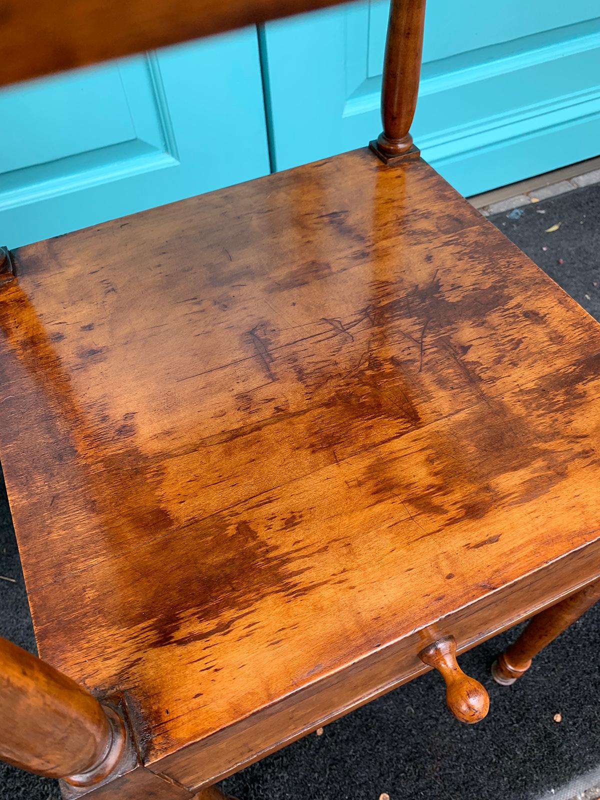 19th Century American Maple Two-Tier Stand / Side Table, One Drawer 5