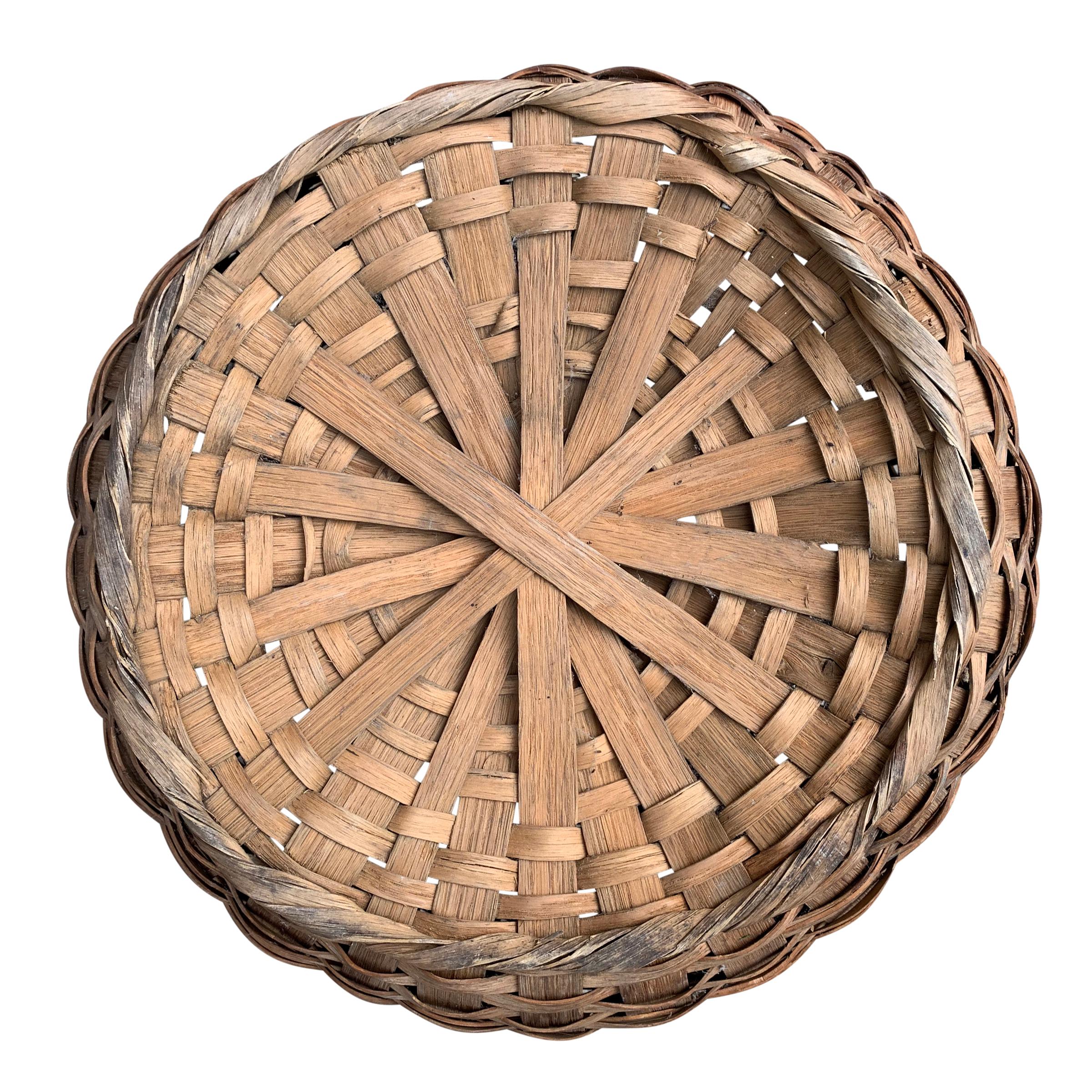 19th Century American Oak Splint Basket 2