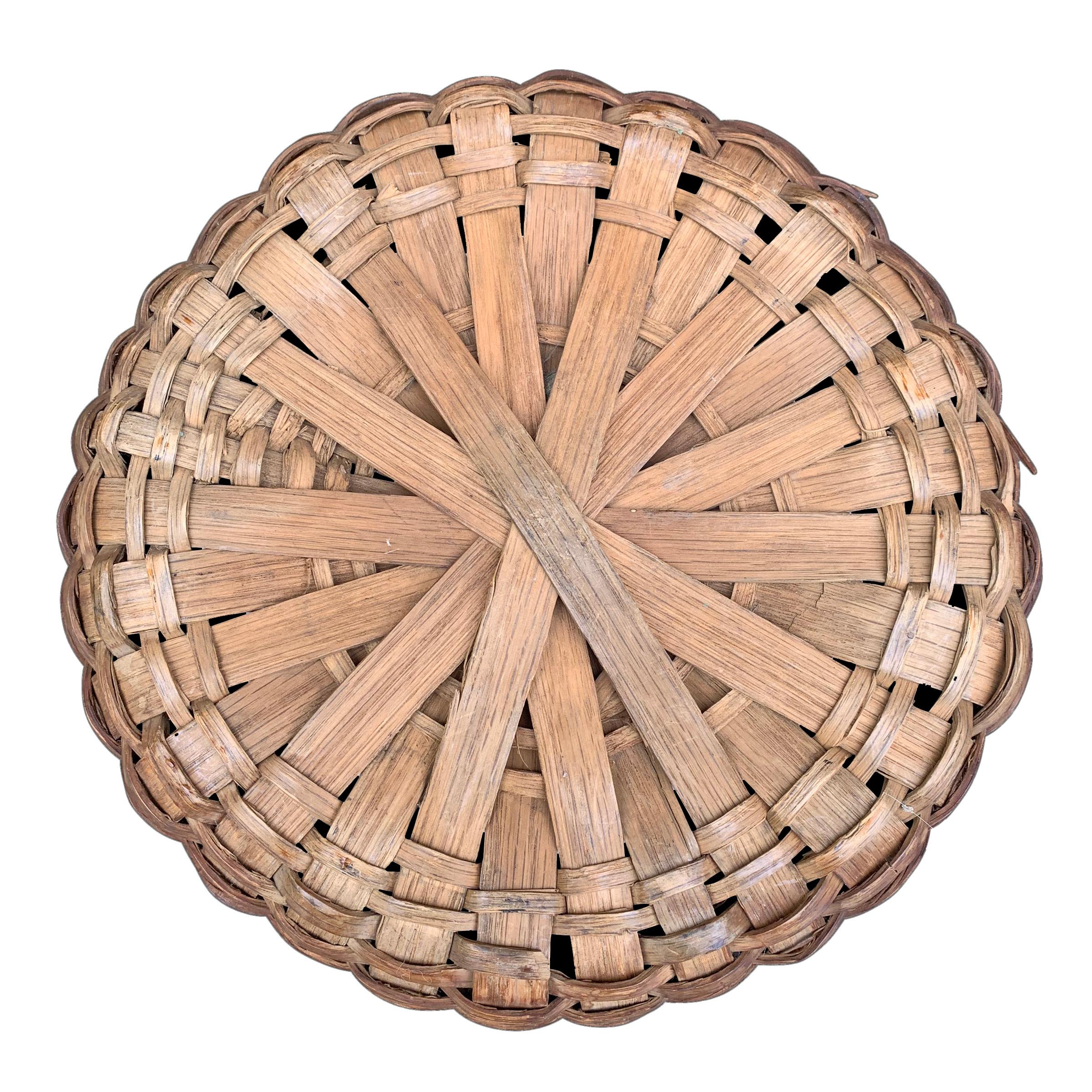 19th Century American Oak Splint Basket 3