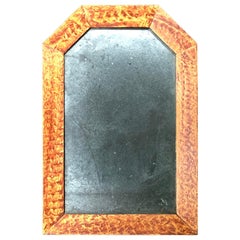 19th Century American Paint Decorated Frame with Original Mirror