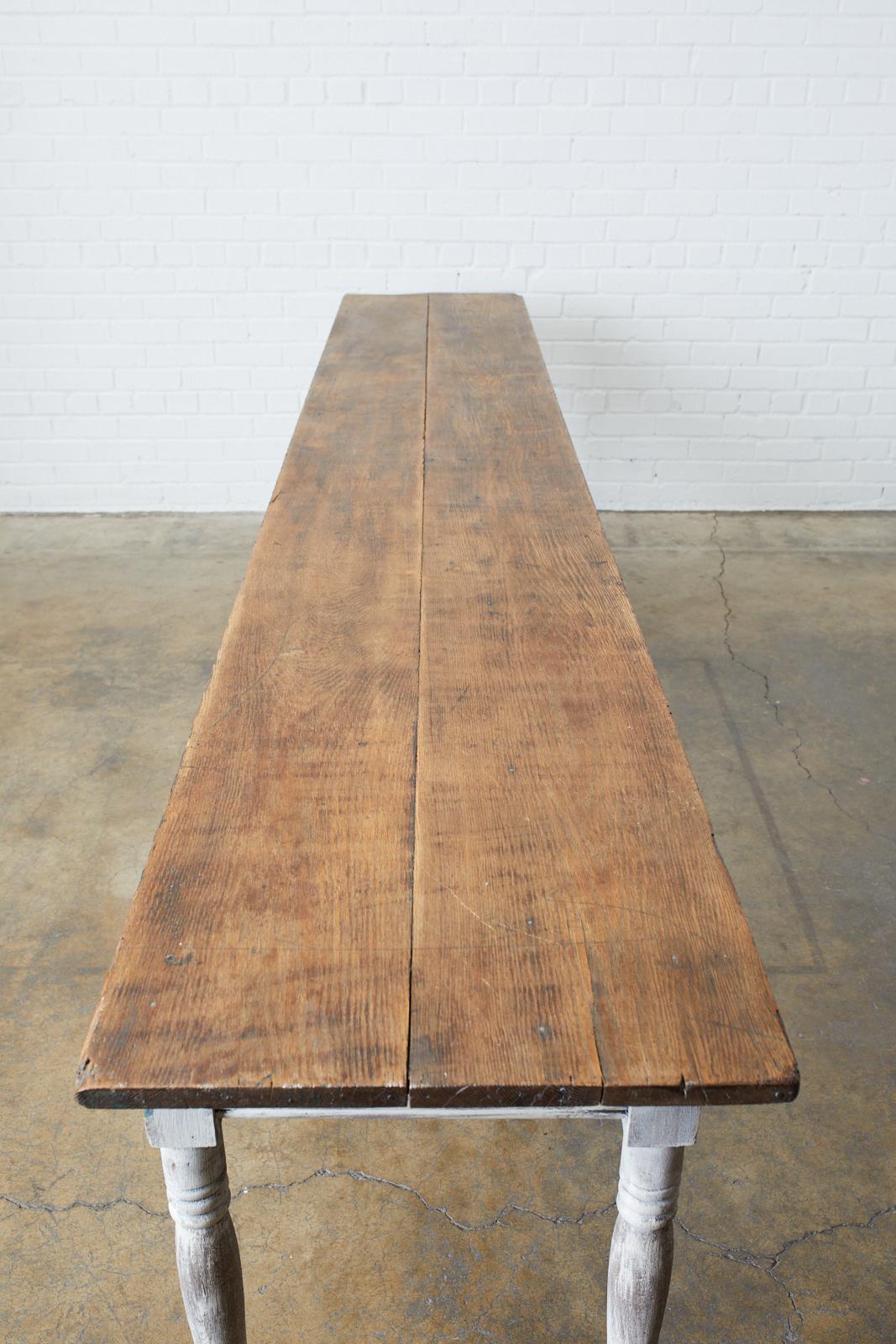 19th Century American Painted Farmhouse Harvest Table 10