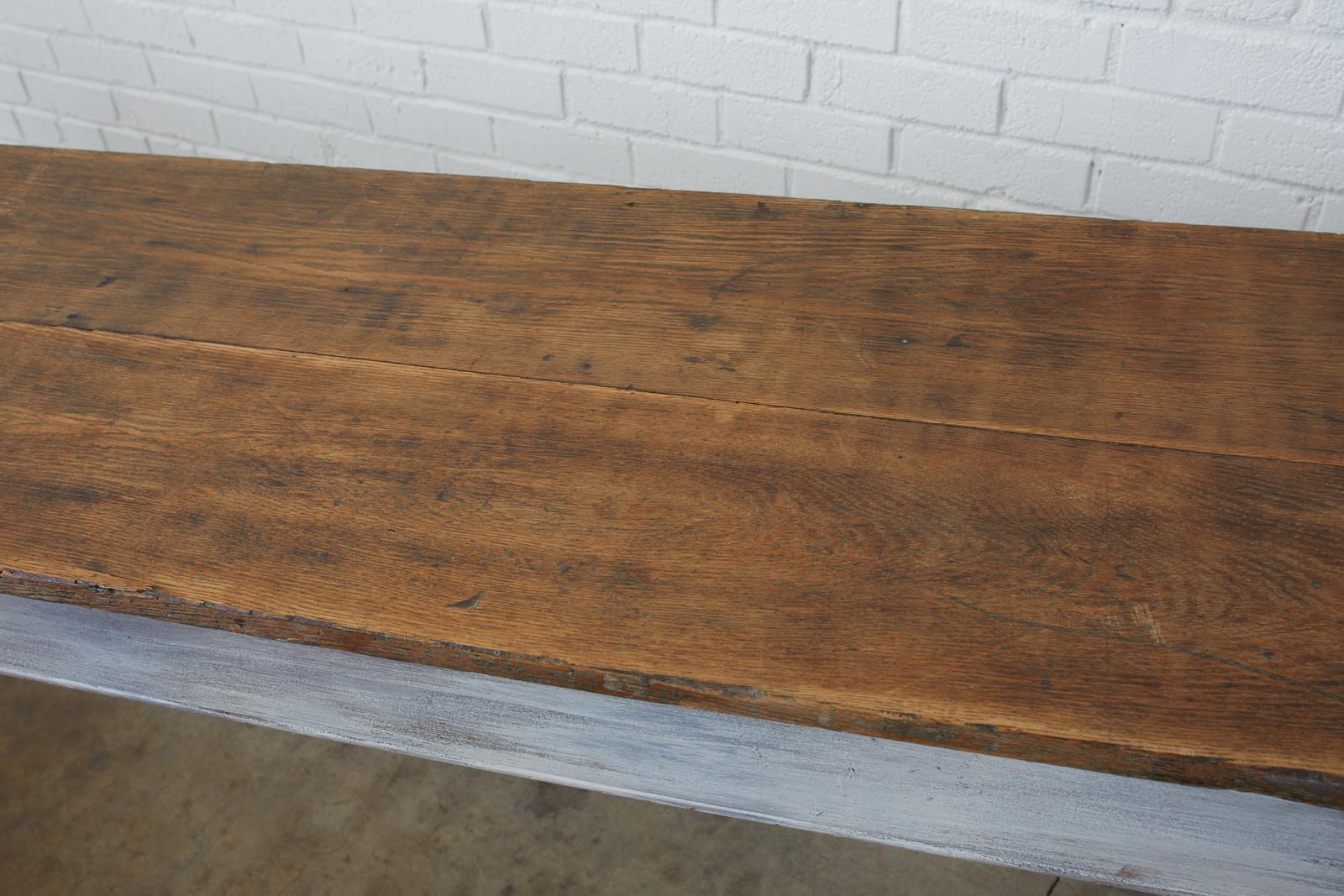 19th Century American Painted Farmhouse Harvest Table 1