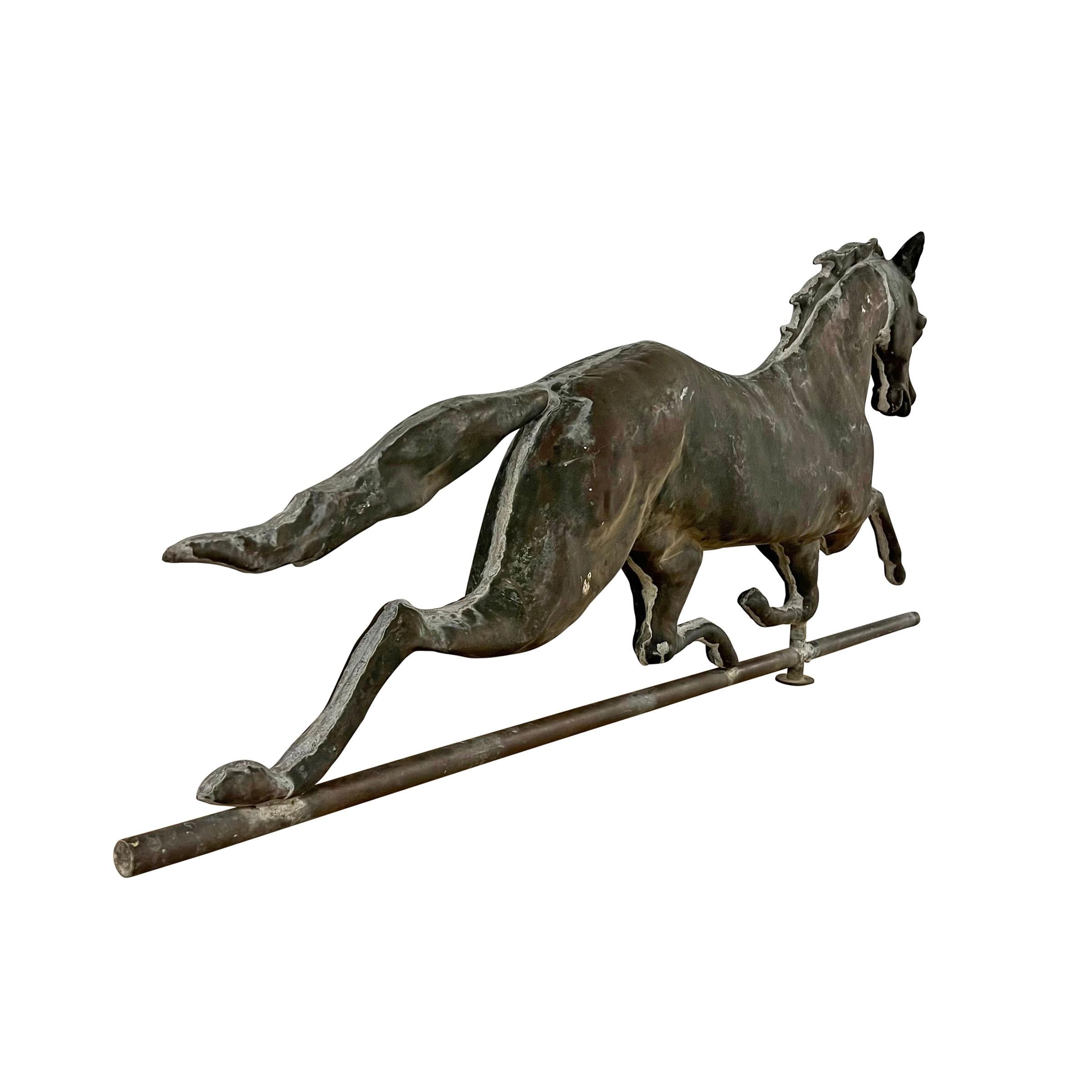 Folk Art 19th Century American Patchen Horse Weathervane by E.G. Washburne & Co.