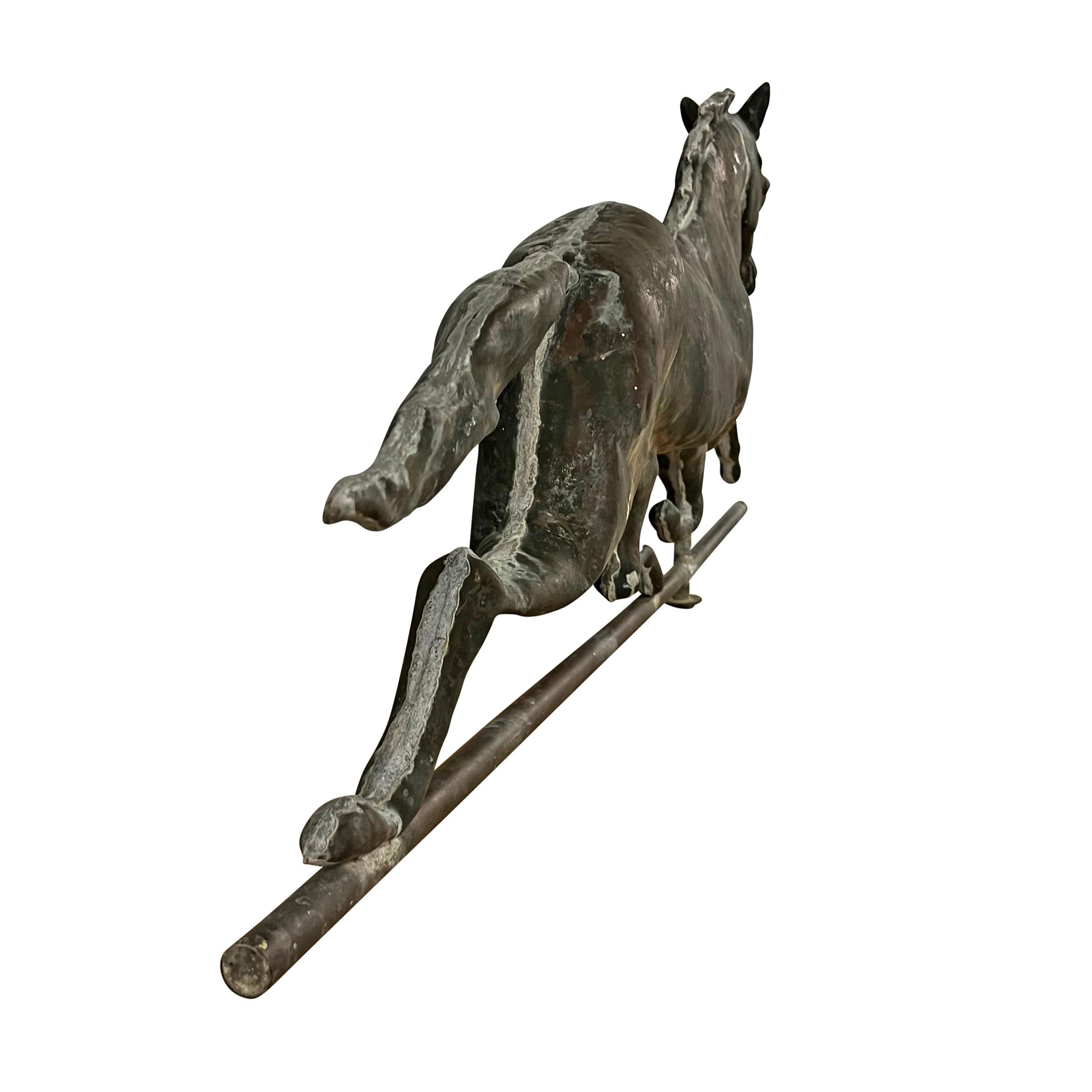 19th Century American Patchen Horse Weathervane by E.G. Washburne & Co. In Good Condition In Chicago, IL