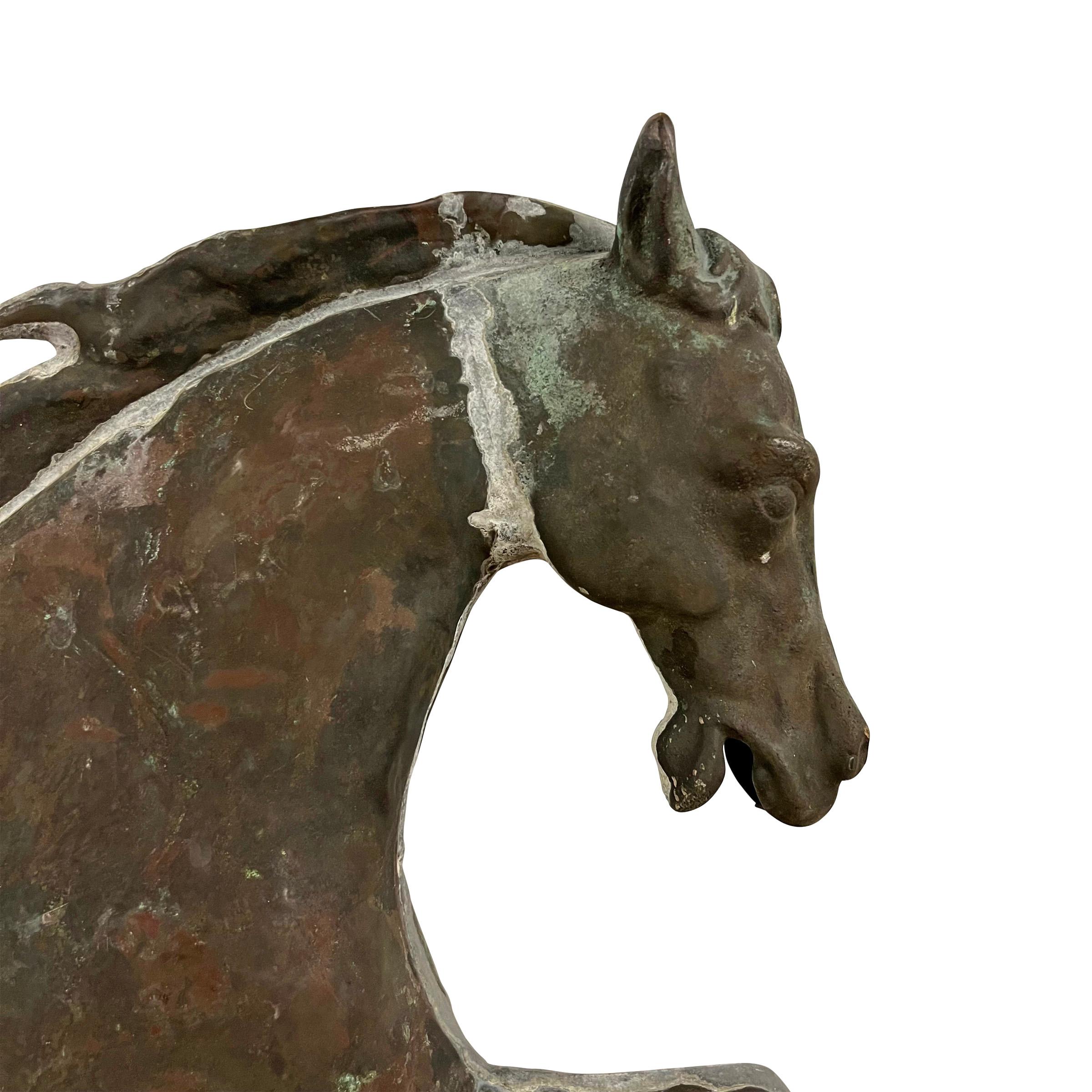 Bronze 19th Century American Patchen Horse Weathervane by E.G. Washburne & Co.