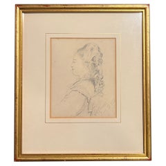 19e siècle, dessin au crayon américain d'Ann Eugene Dalton Circa 1888.