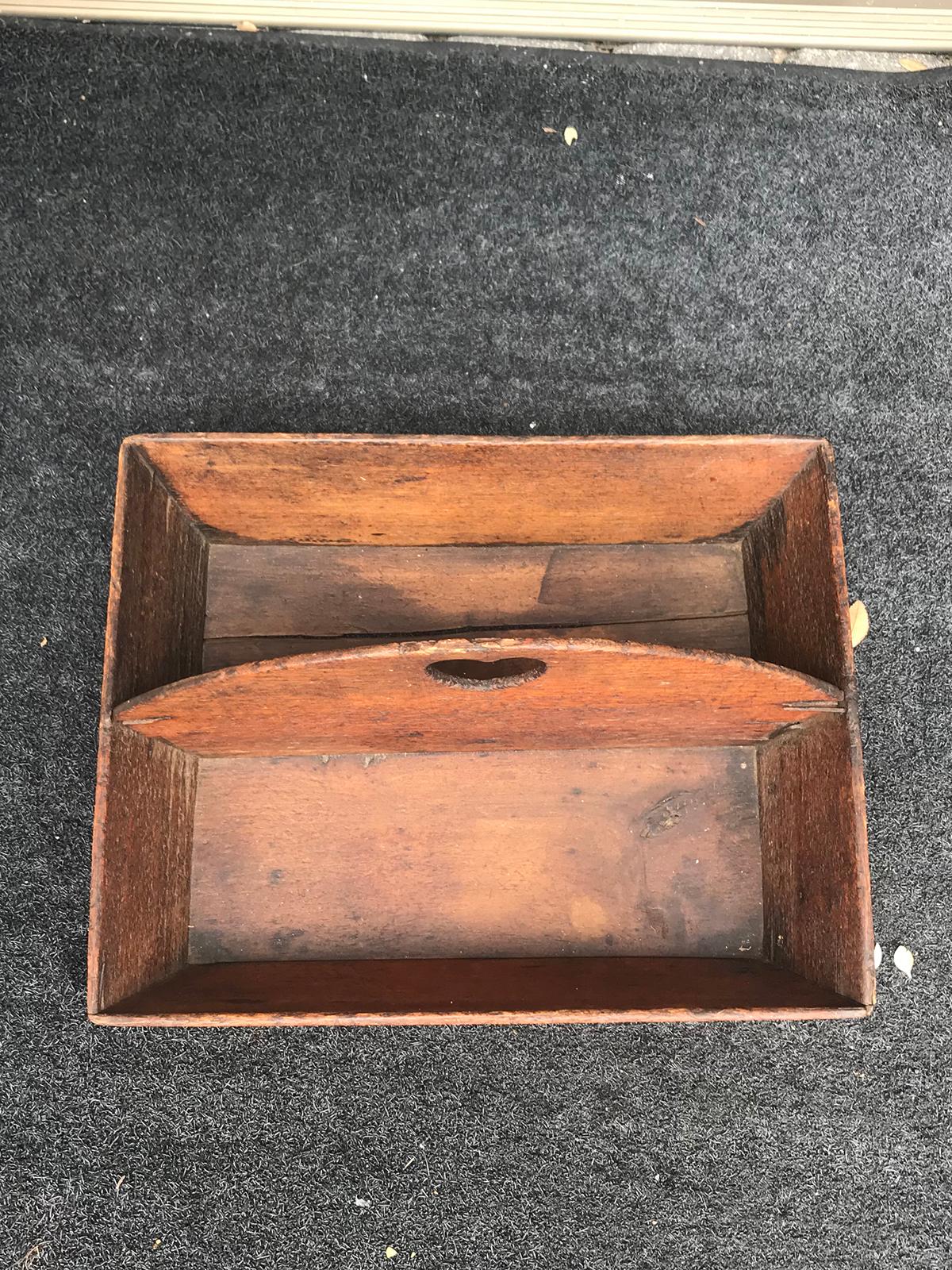 19th Century American Pennsylvania Walnut Cutlery Tray 1