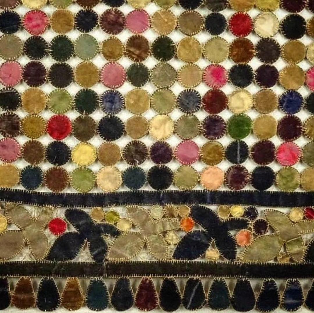19th Century American Penny Table Rug  3