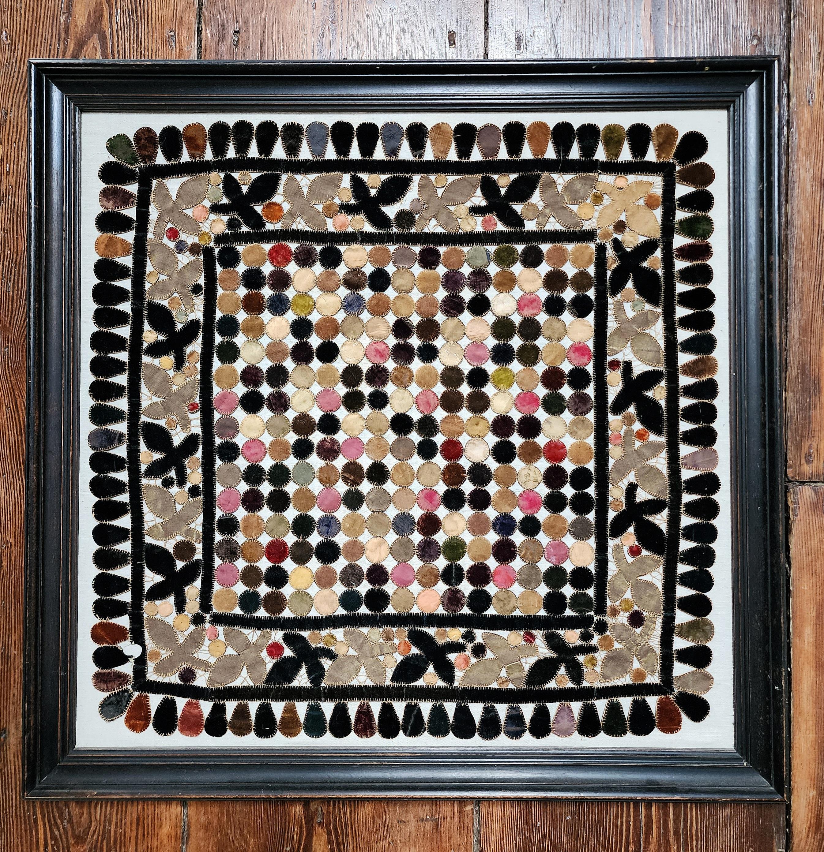 Hand-Crafted 19th Century American Penny Table Rug 