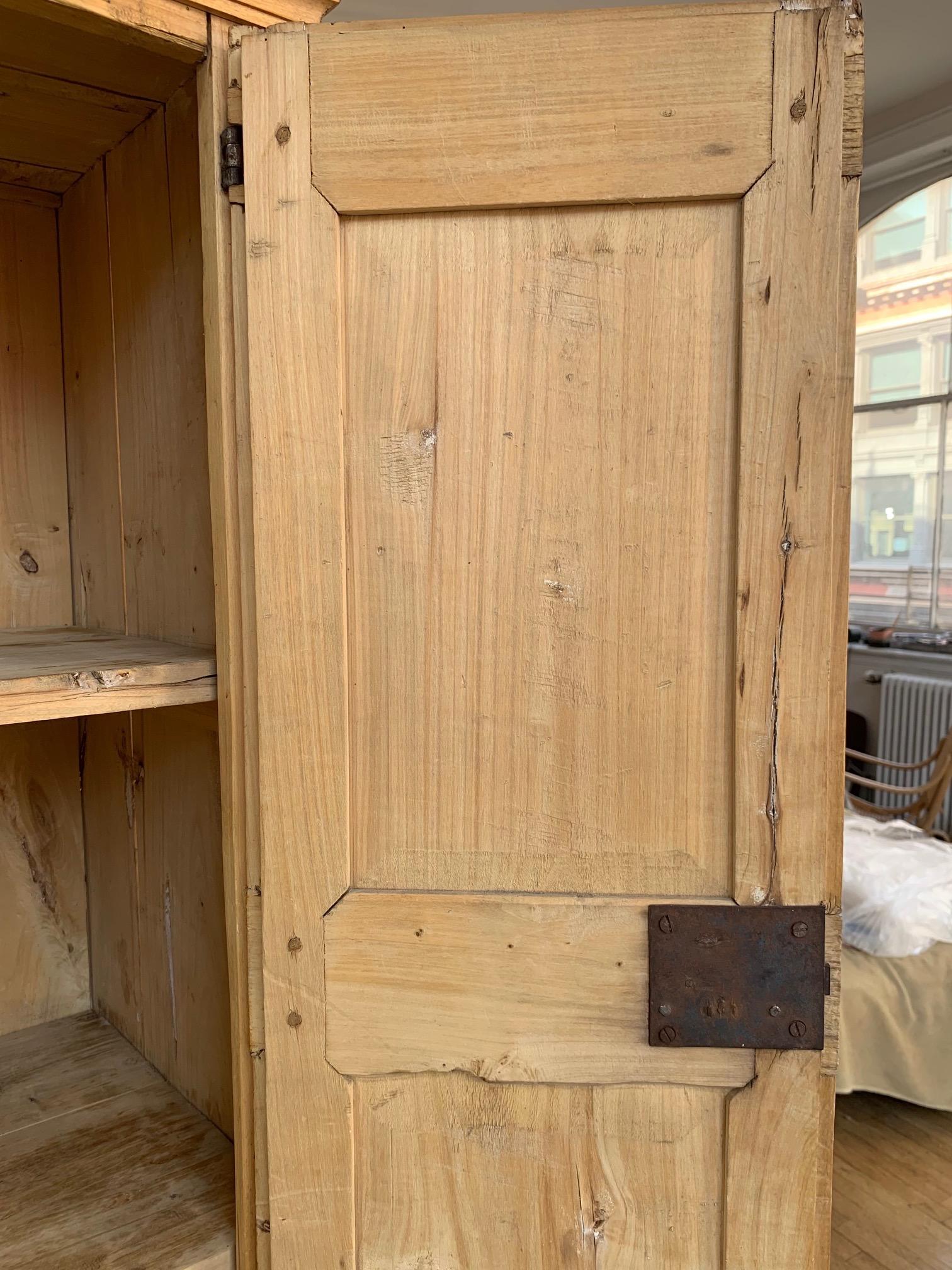 19th Century American Pine Armoire with Drawer 6