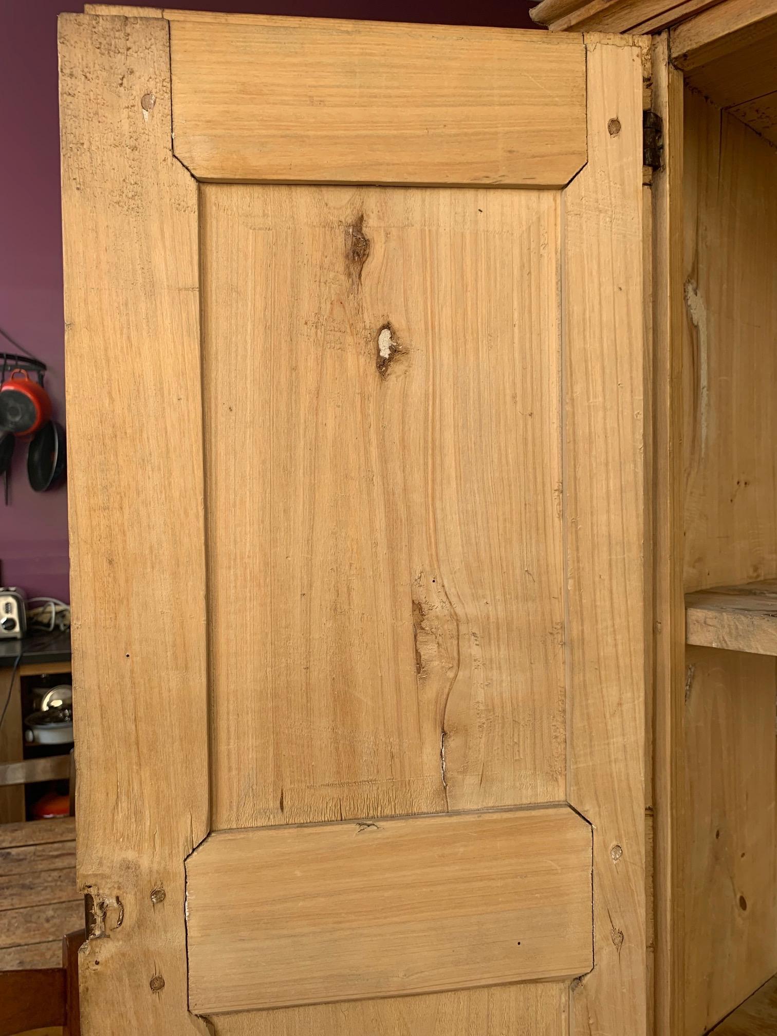 19th Century American Pine Armoire with Drawer 7