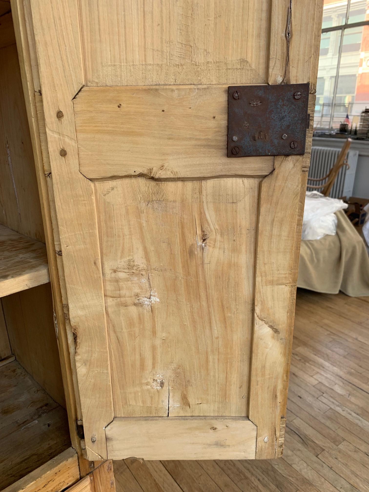 19th Century American Pine Armoire with Drawer 9