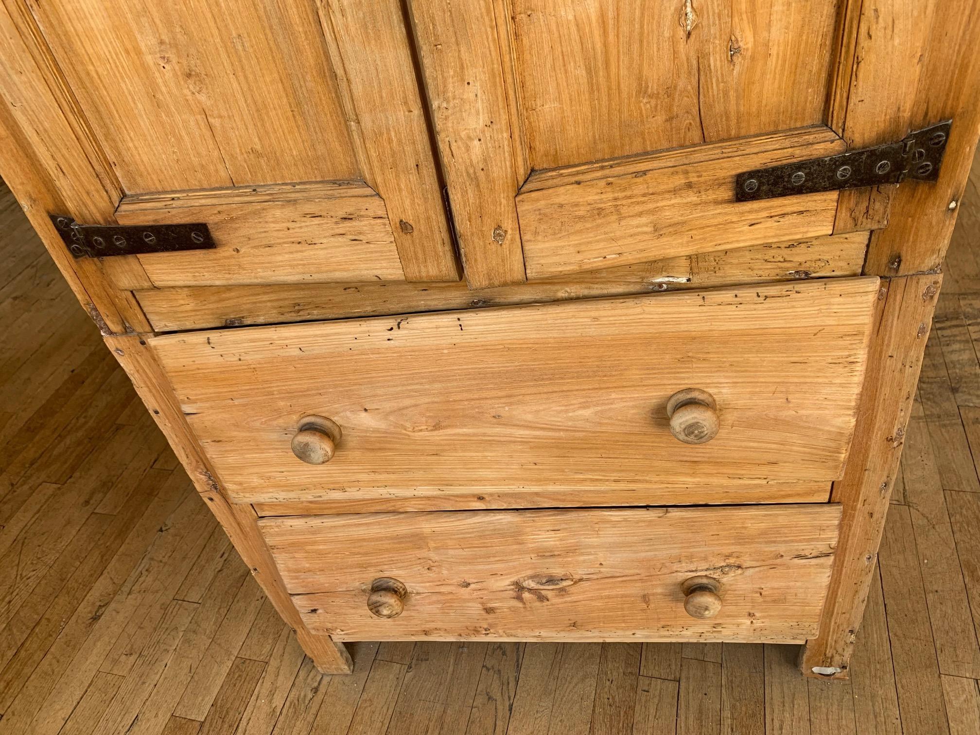 pine armoire with drawers