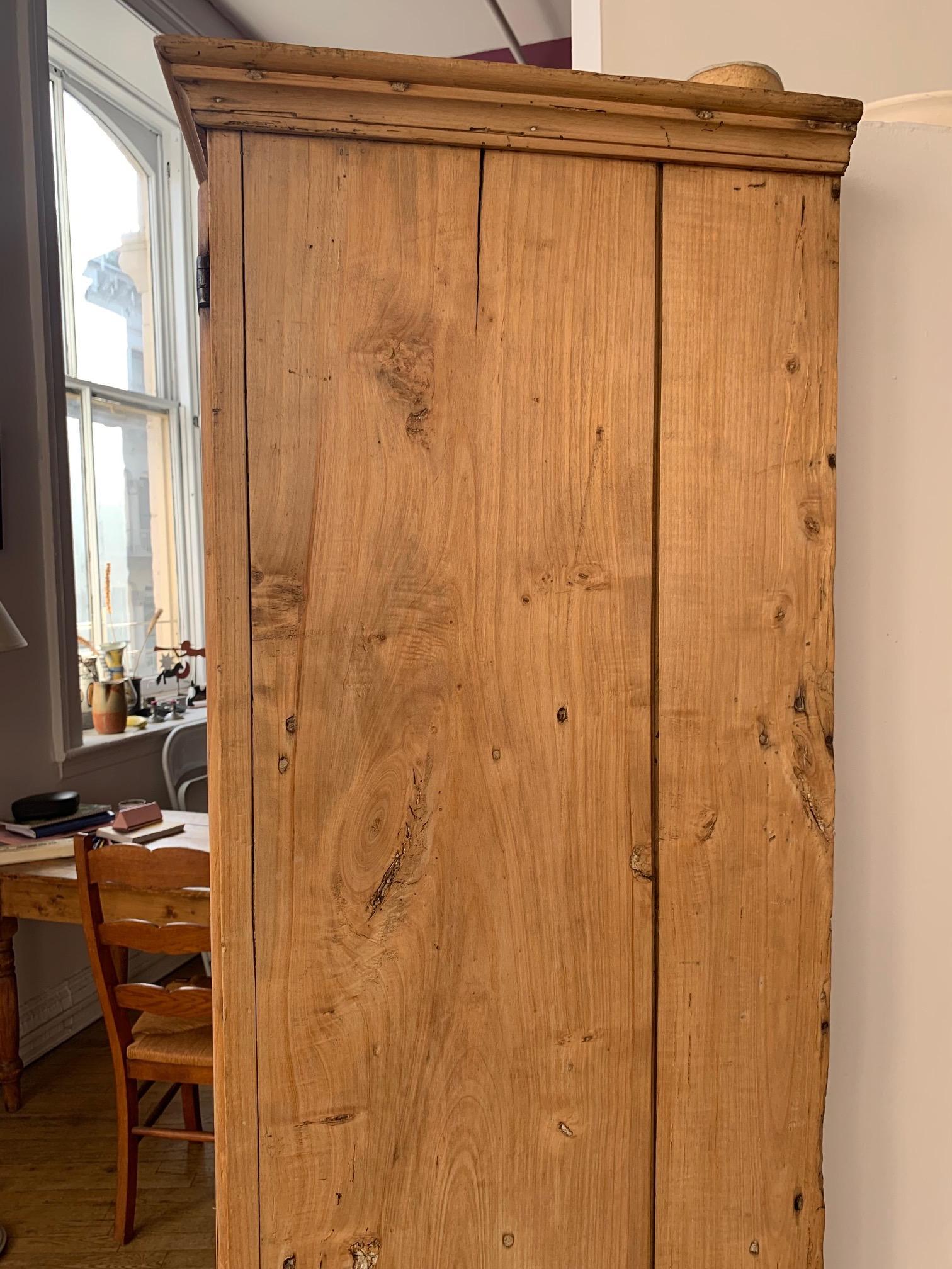 19th Century American Pine Armoire with Drawer 2