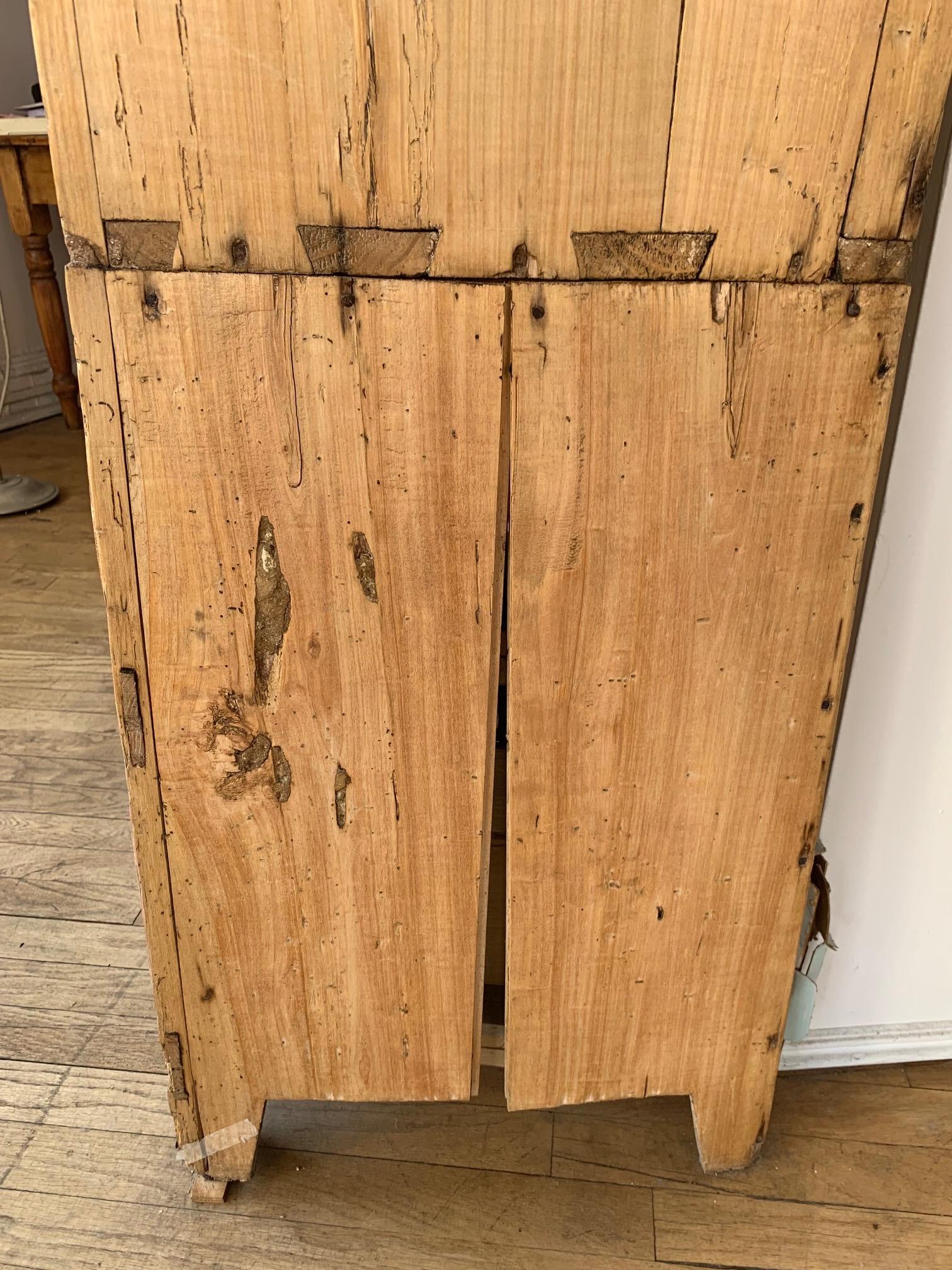 19th Century American Pine Armoire with Drawer 3