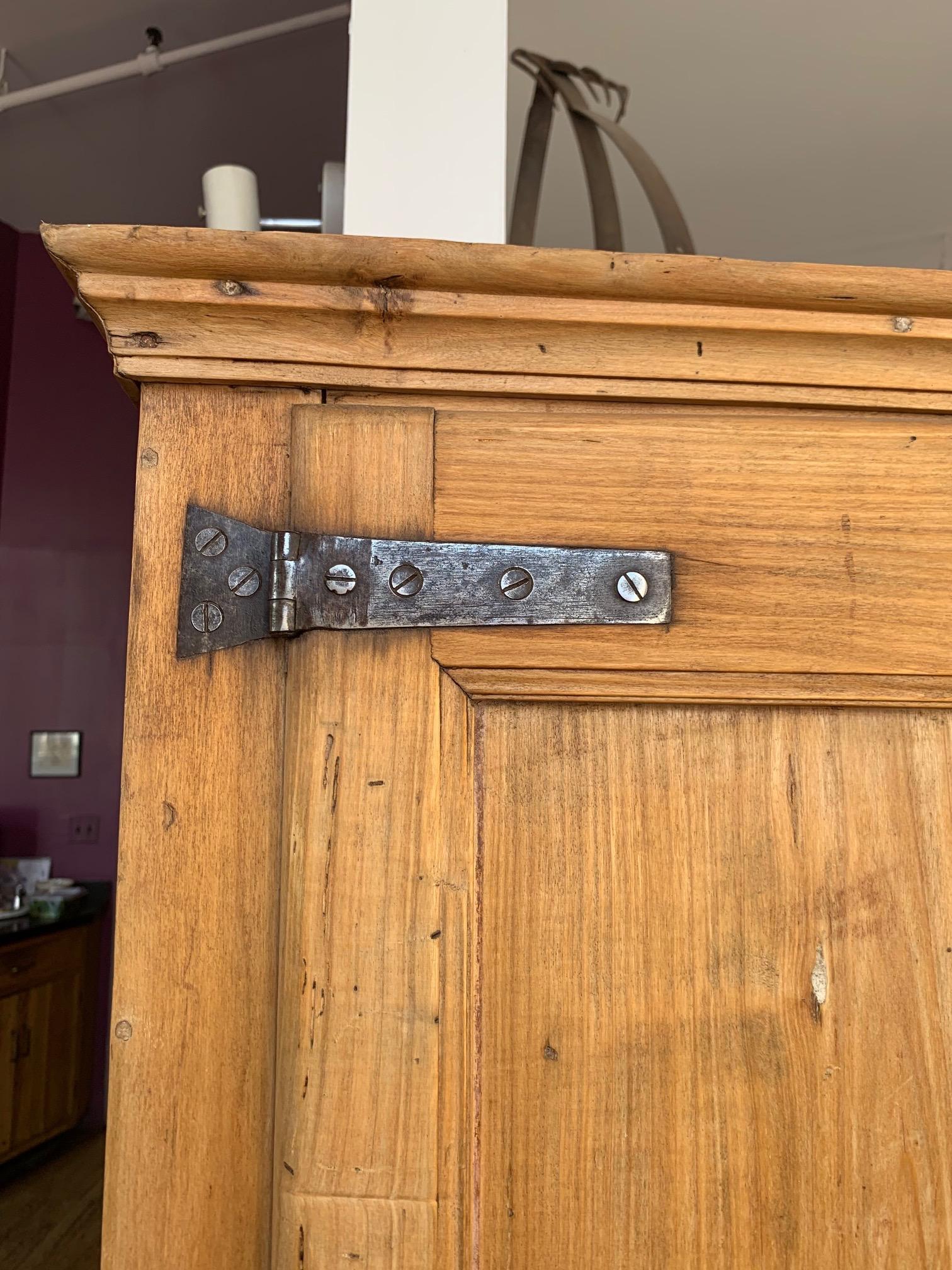 19th Century American Pine Armoire with Drawer 4