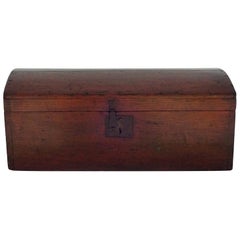 19th Century American Pine-Domed Top Storage Box