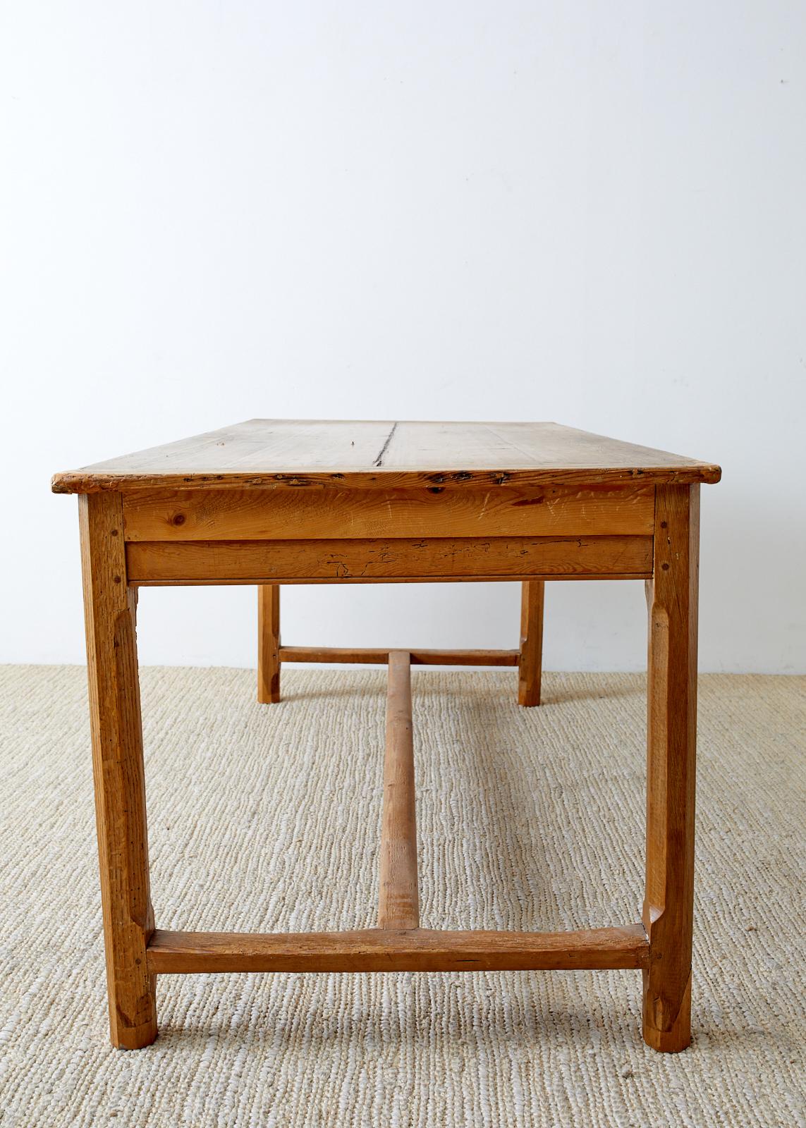 19th Century American Pine Farmhouse Dining or Writing Table 10