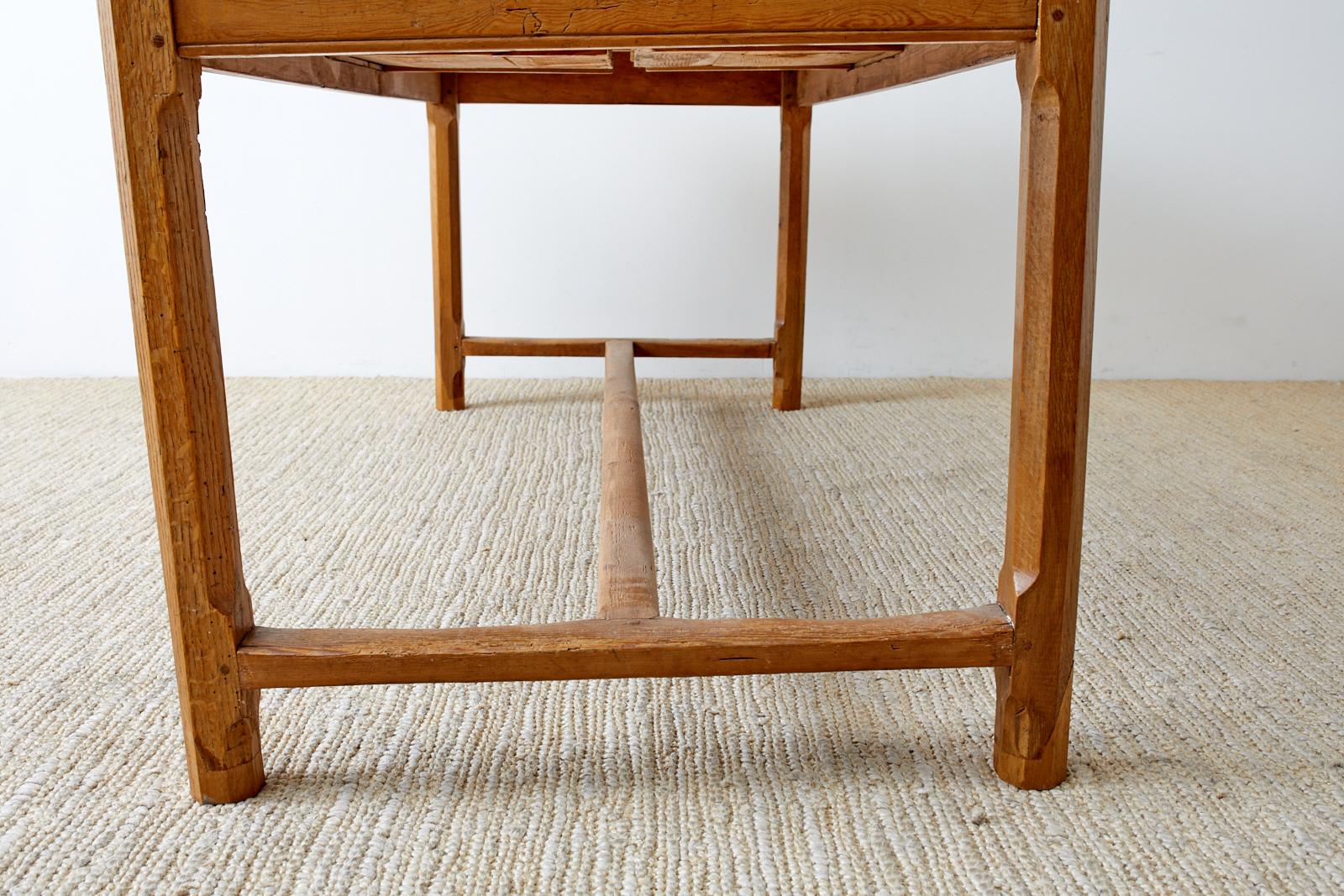19th Century American Pine Farmhouse Dining or Writing Table 11