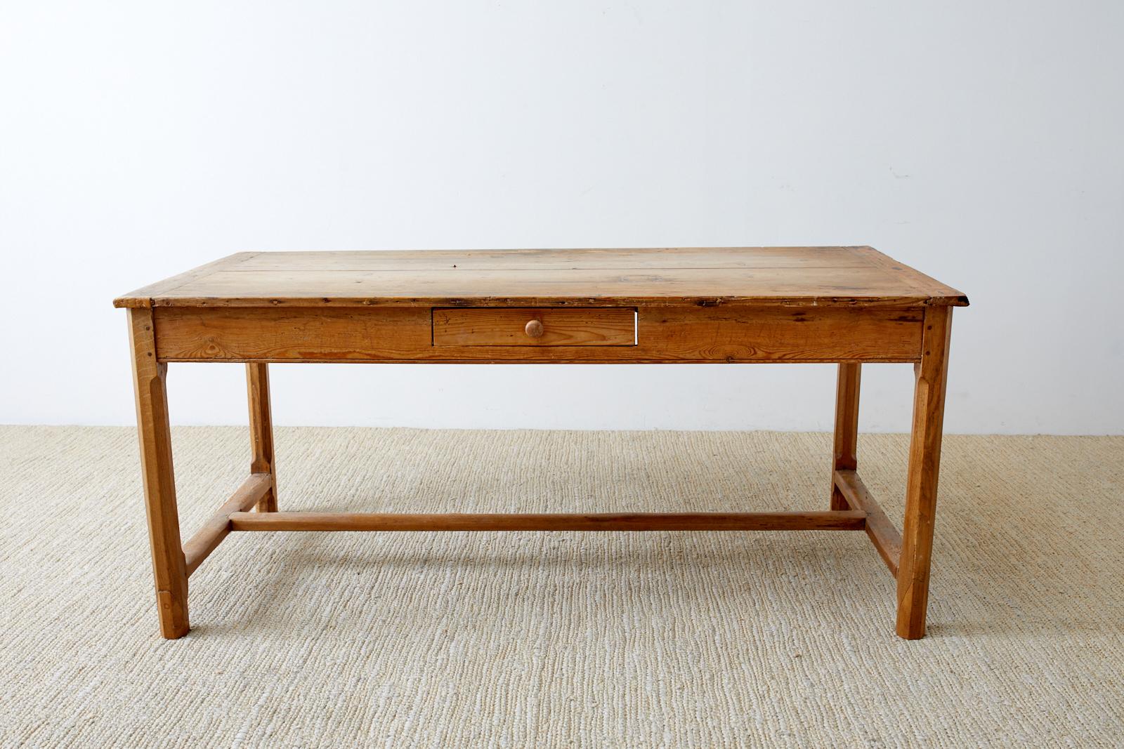 19th Century American Pine Farmhouse Dining or Writing Table 13