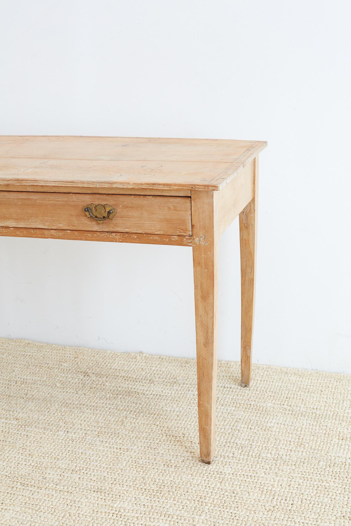 Hand-Crafted 19th Century American Pine Writing Table Desk