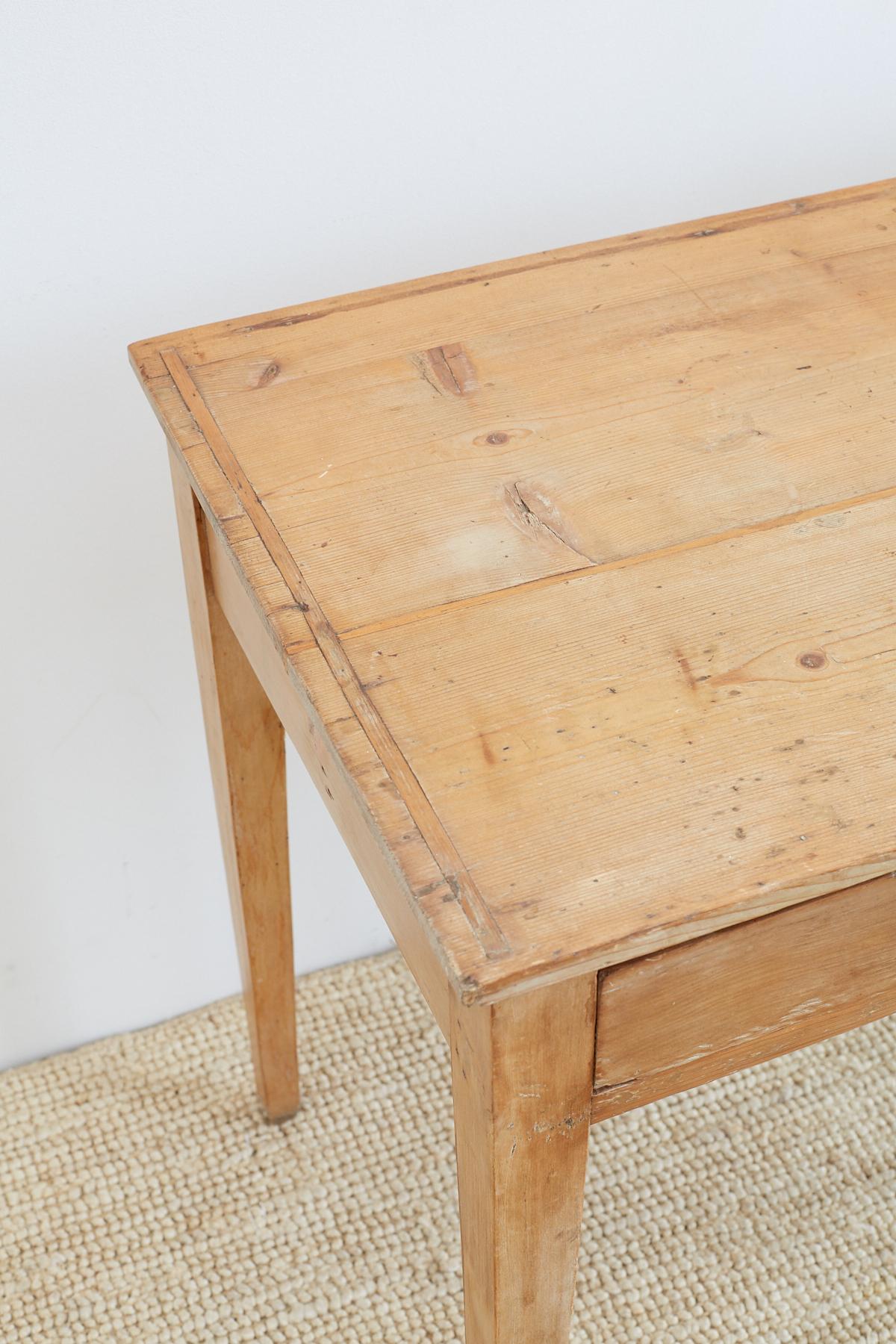 19th Century American Pine Writing Table Desk 2