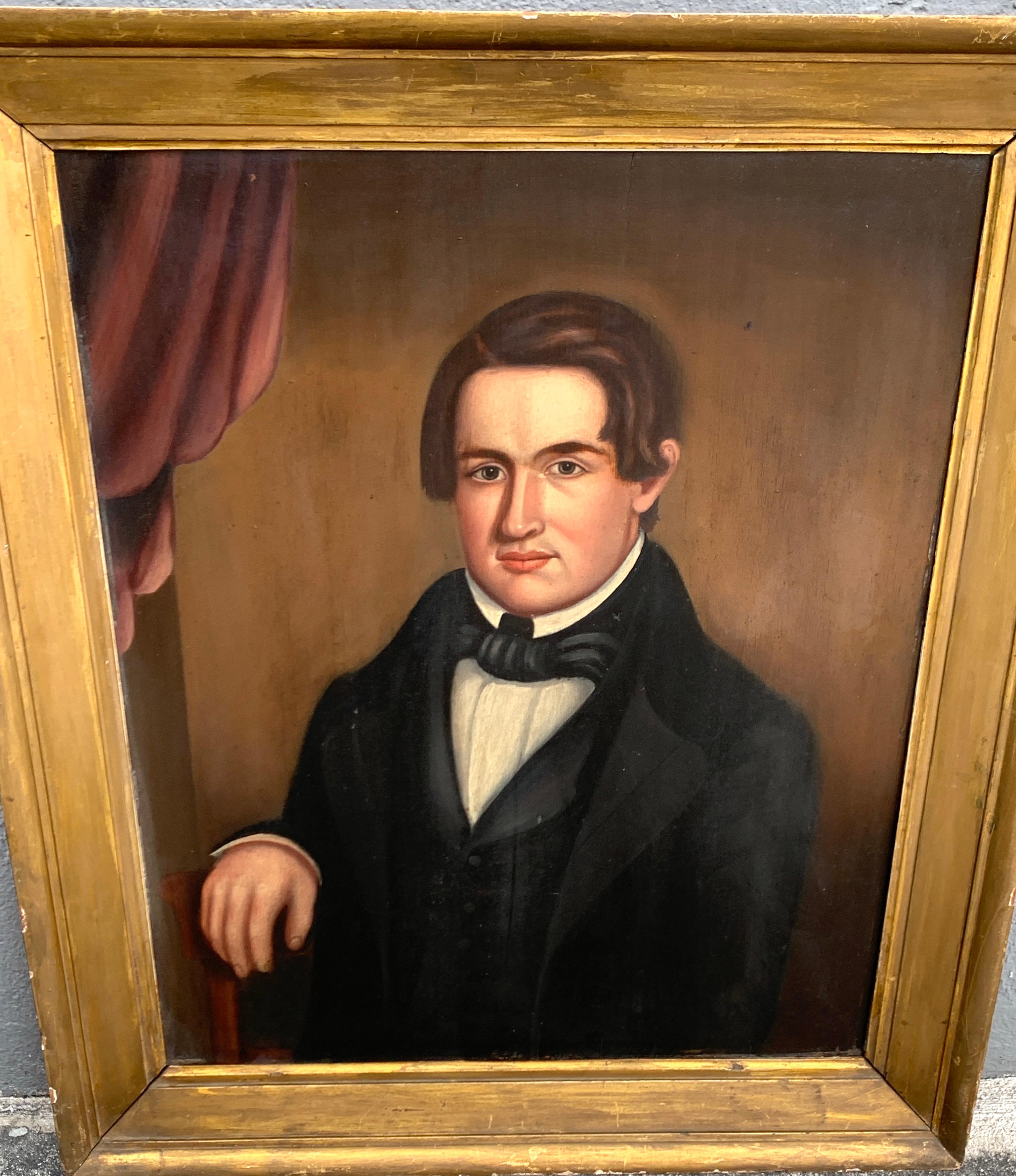American Classical 19th Century American Portrait of a Handsome NY Bachelor, Norman Pearl For Sale