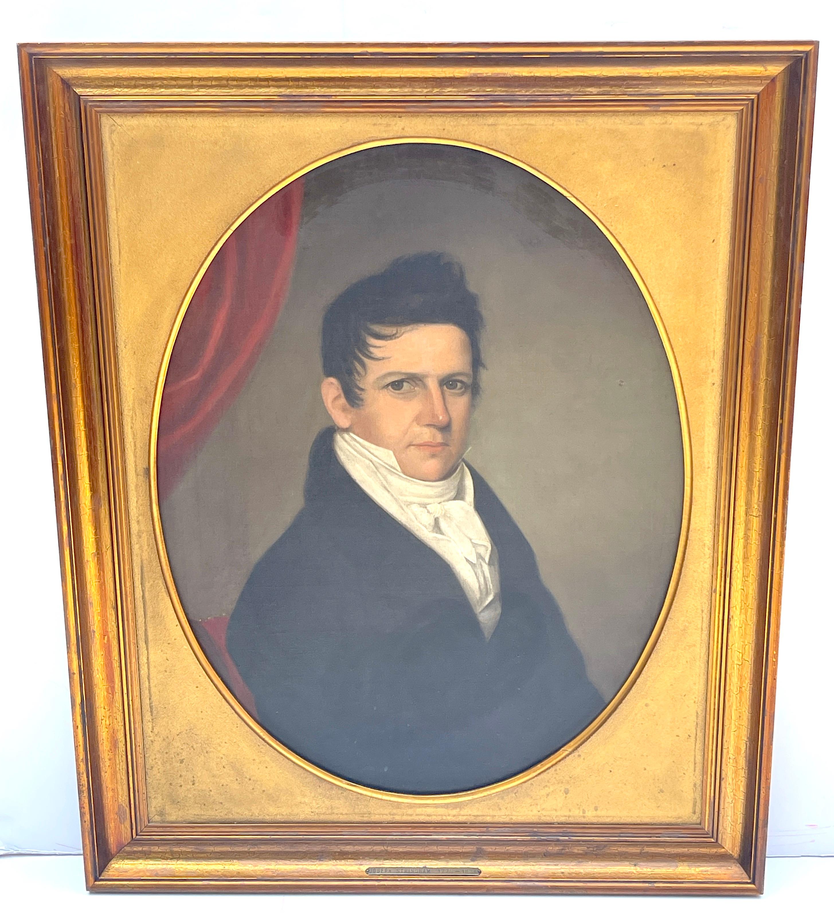 Portrait américain du XIXe siècle de Joseph Stringham en vente 2