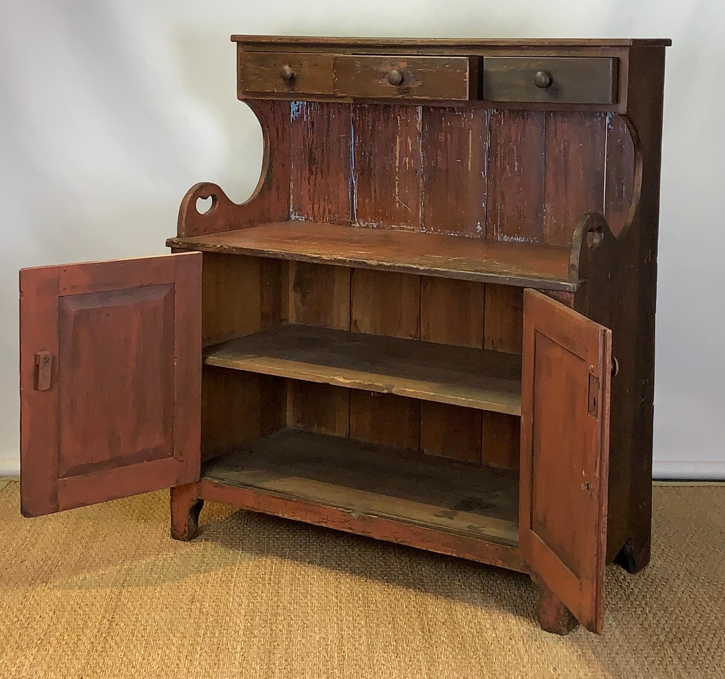 19th Century American Primitive Dry Sink or Cabinet 2