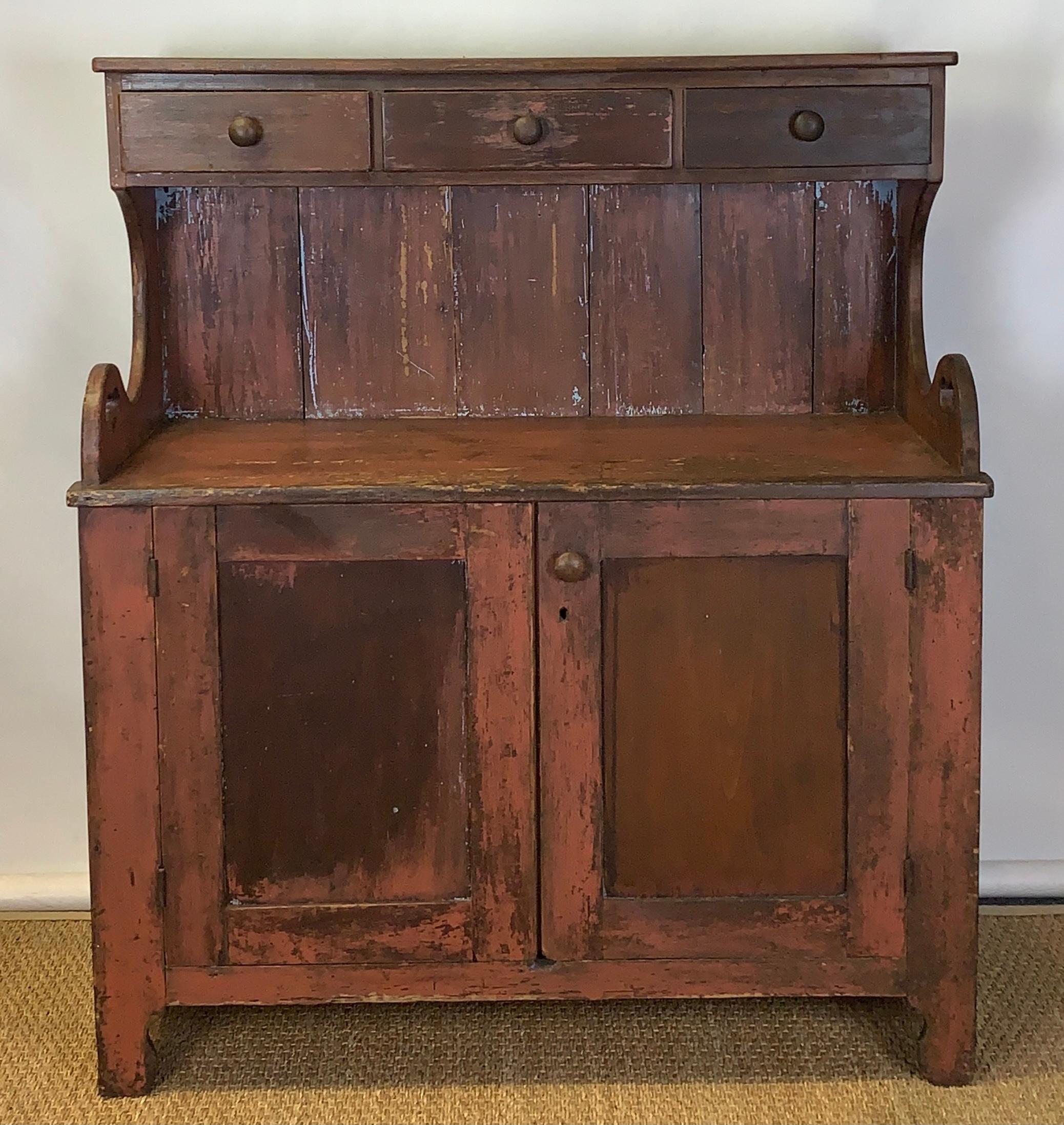 Hand-Crafted 19th Century American Primitive Dry Sink or Cabinet