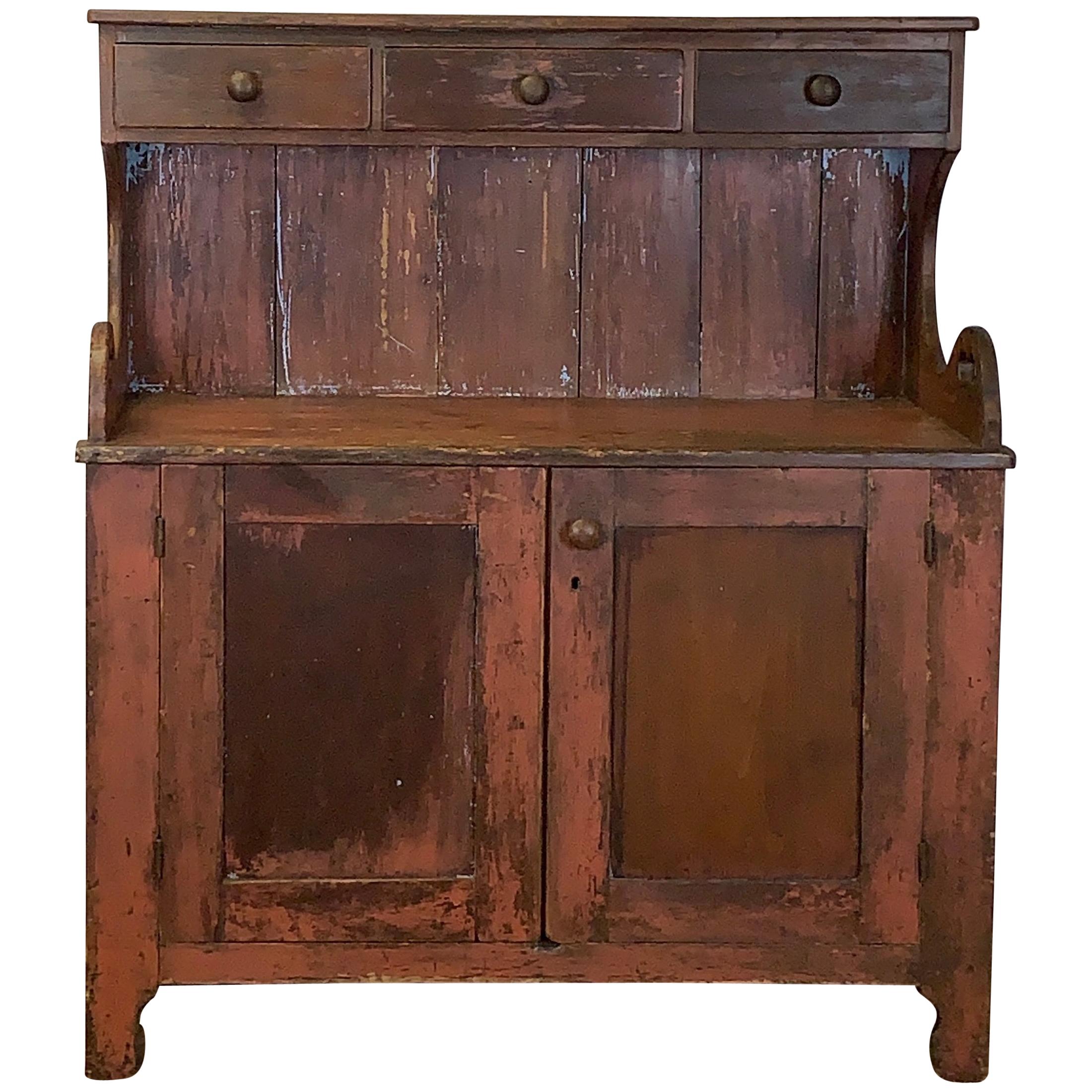 19th Century American Primitive Dry Sink or Cabinet