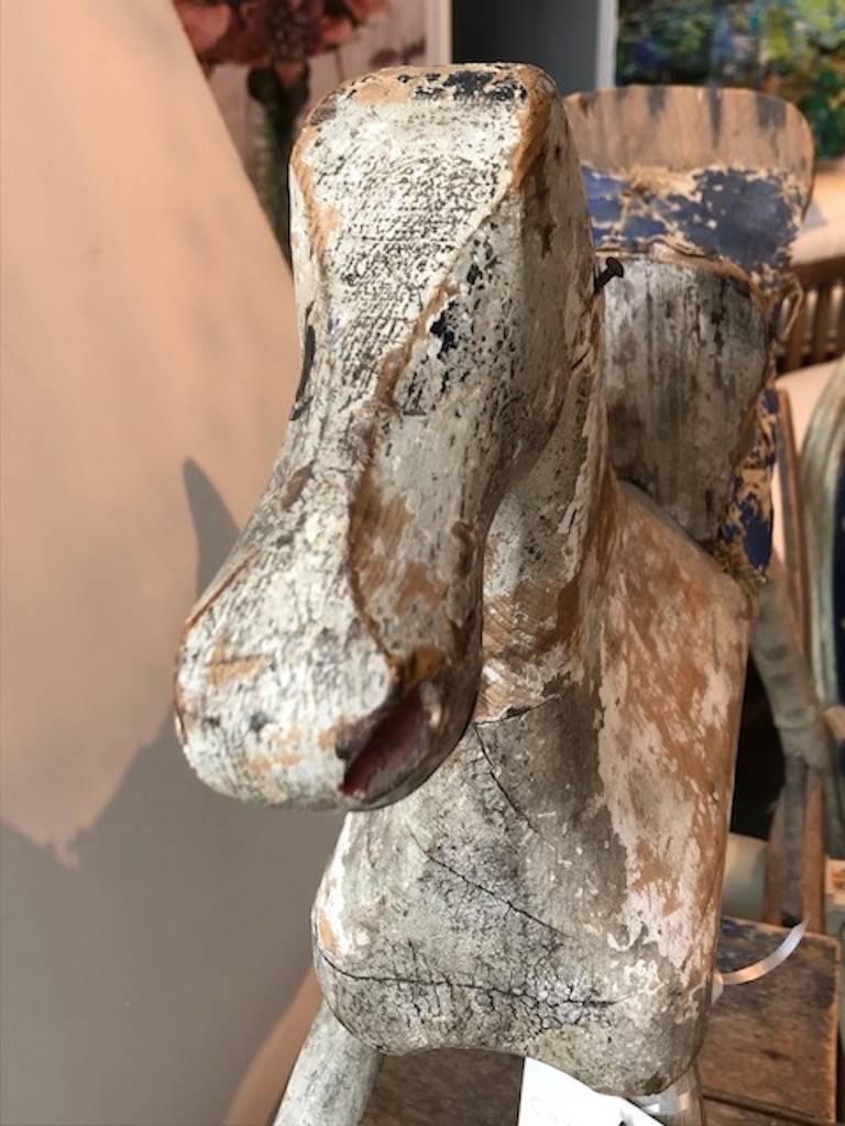 19th Century American Primitive Rocking Horse at 1stDibs
