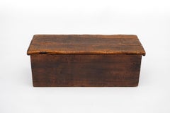 19th Century American Primitive Travel Trunk in Handcrafted Pine