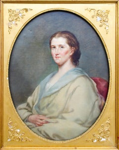 Antique American School Portrait of a Lady