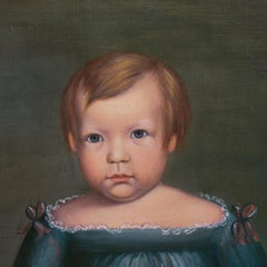 'Boy with a Spaniel', Water Dog, Americana, Folk Art, Tonalist, Victoriana