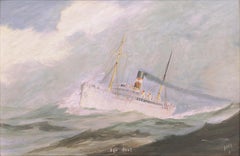 Antique 'The SS. San Jose', American Merchant Marine, United Fruit Company Freighter 