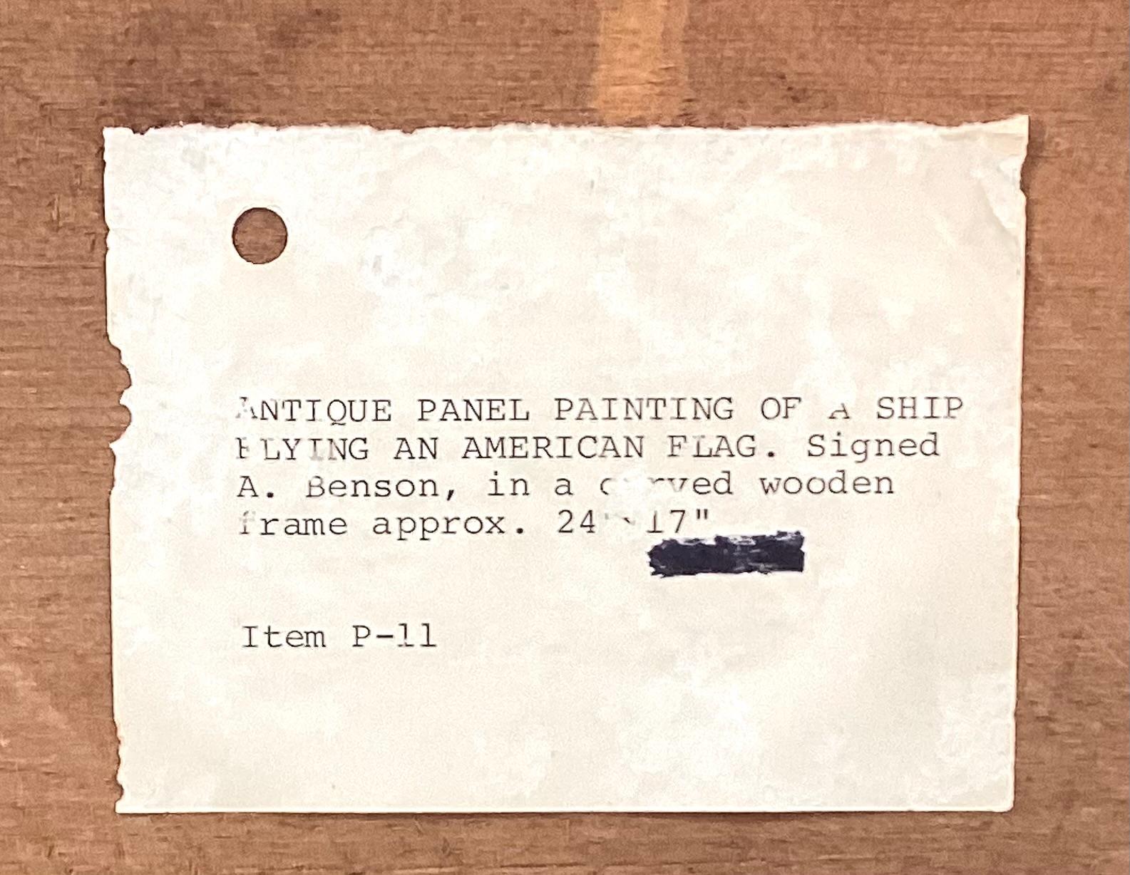 Pintura náutica de la escuela americana del siglo XIX en venta 3