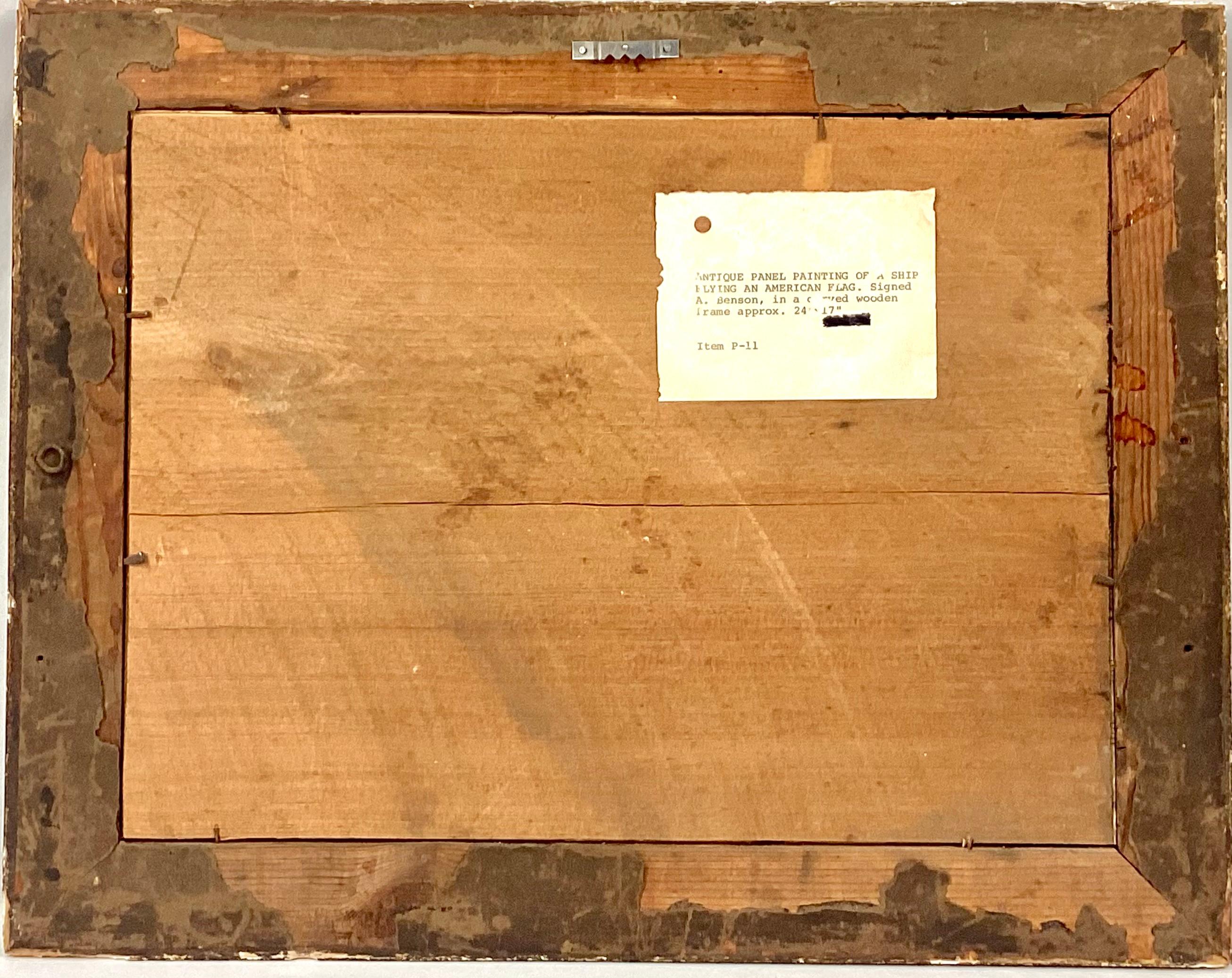 Pintura náutica de la escuela americana del siglo XIX en venta 2