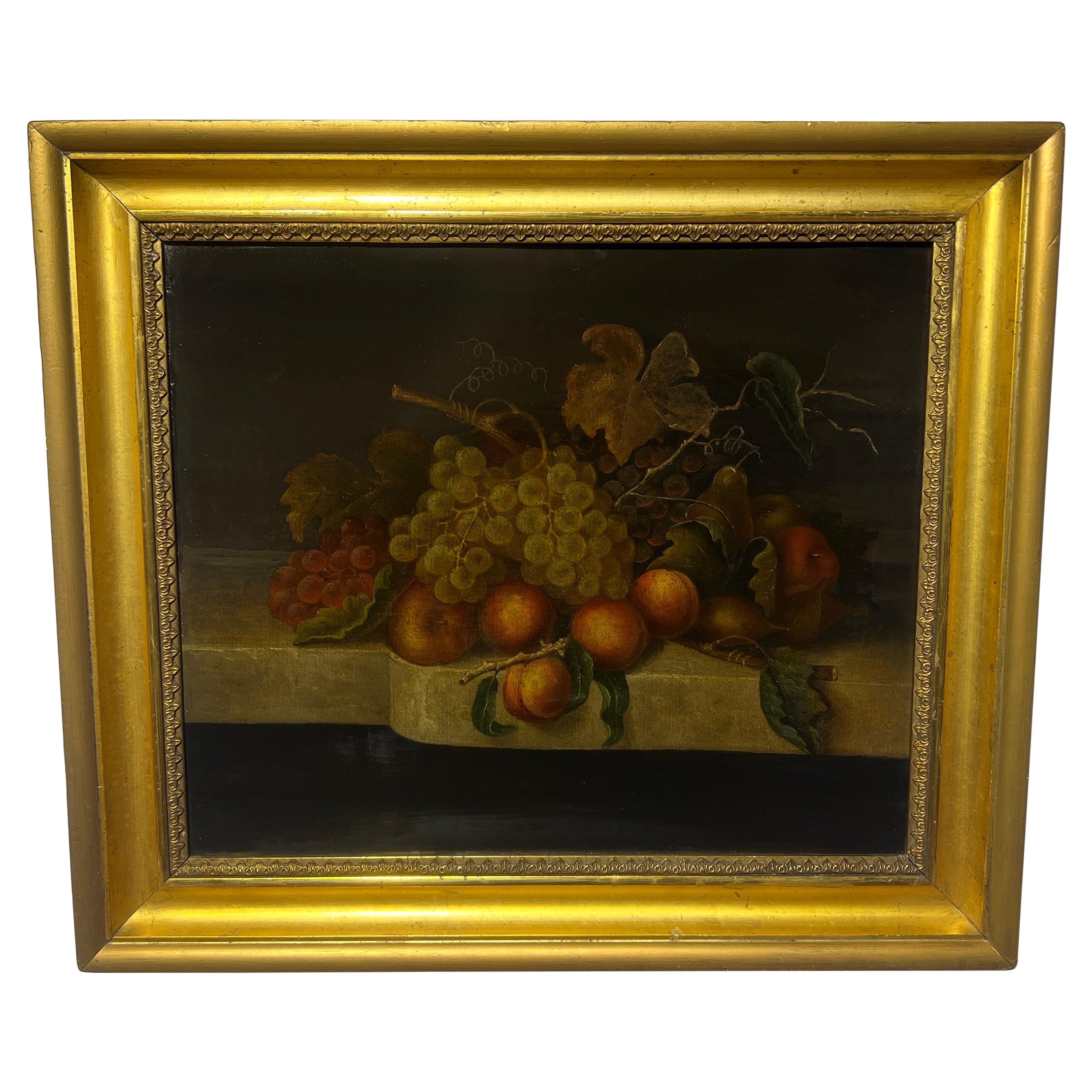 19. Jahrhundert Amerikanisch, Schule von George Hetzel O/C Stilleben CIRCA 1868 im Angebot