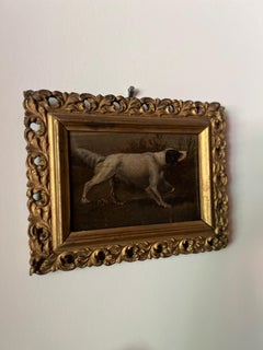 19th Century, American School Painting of An Irish Setter In Hunt