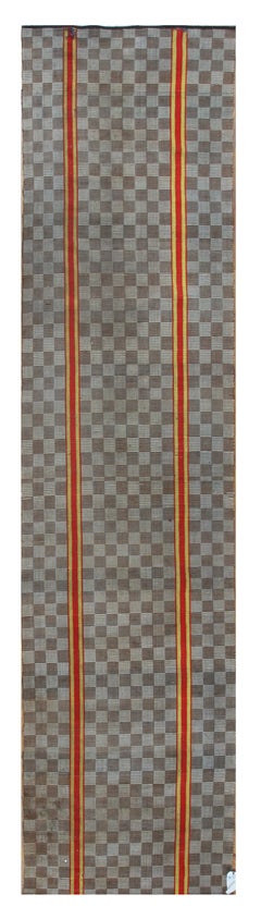 Amerikanischer Shaker-Teppich aus dem 19. Jahrhundert ( 3' x 12'6" - 90 x 380 )