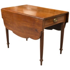 Antique 19th Century American Sheraton Cherrywood Pembroke Table