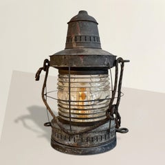 19th Century American Ship's Lantern by Frank Morrison Company, Electrified