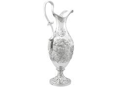 19th Century American Silver Claret Jug