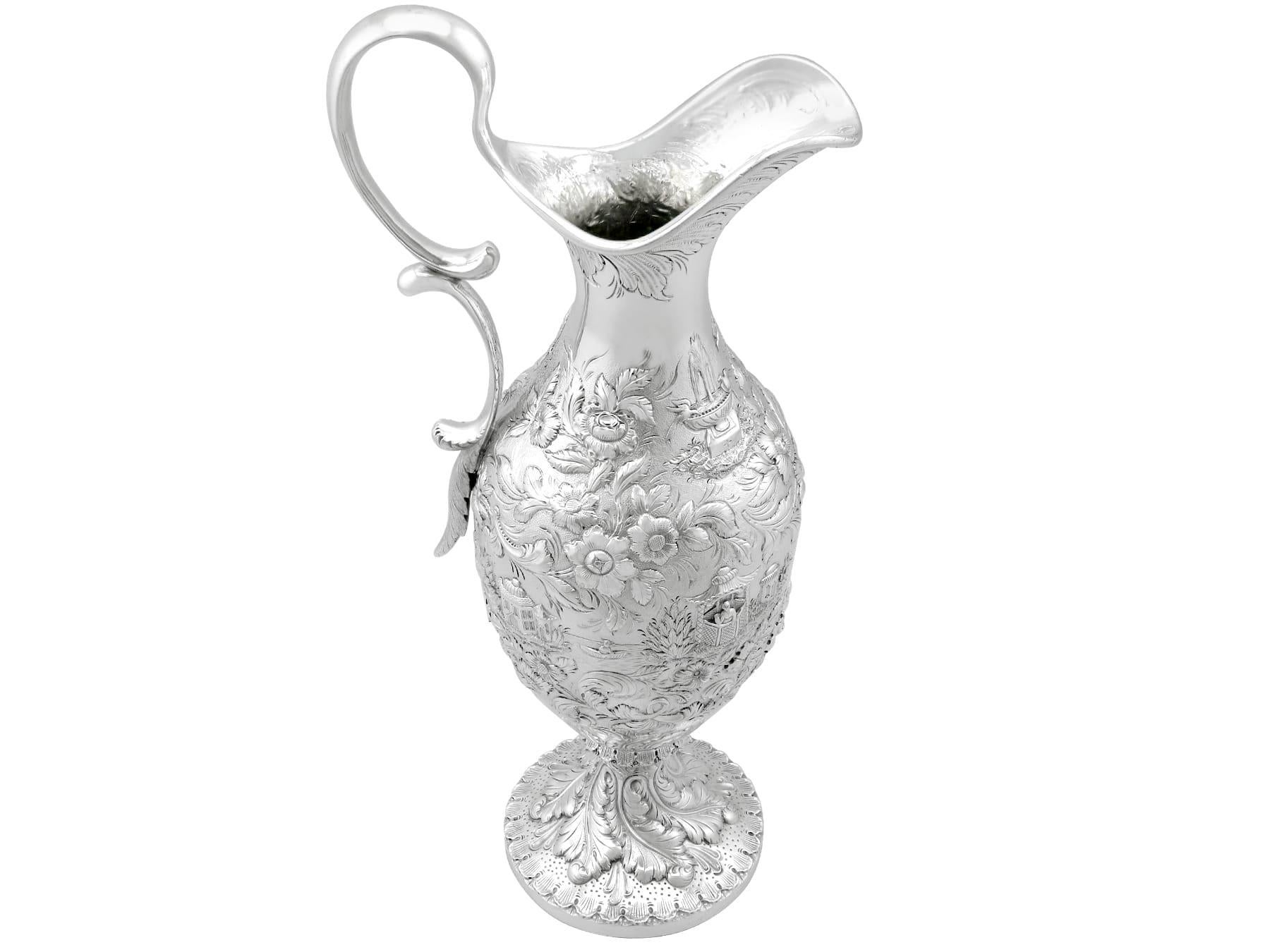 Unknown 19th Century American Silver Claret Jug For Sale